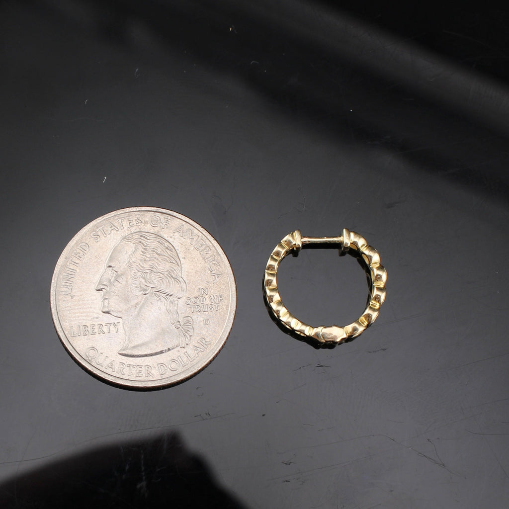10K Diamond Hoops 0.35 CTW
