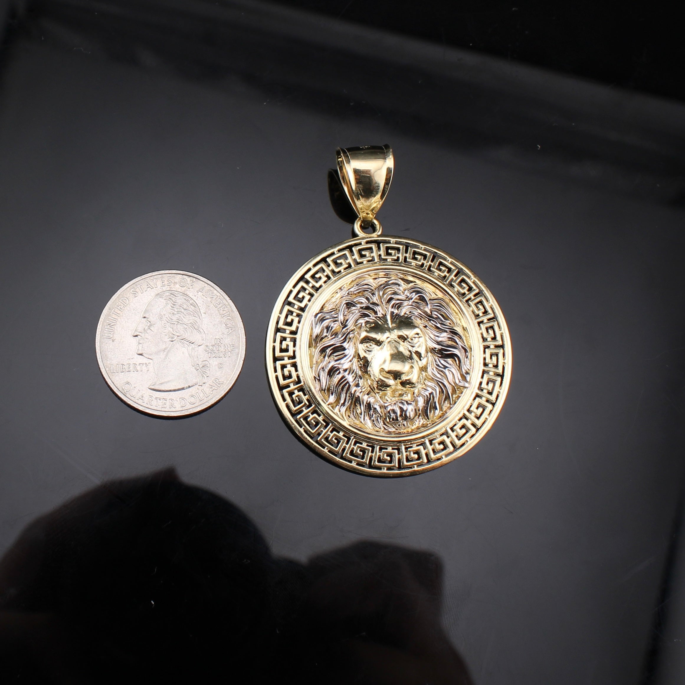 10K Gold Lion Pendant
