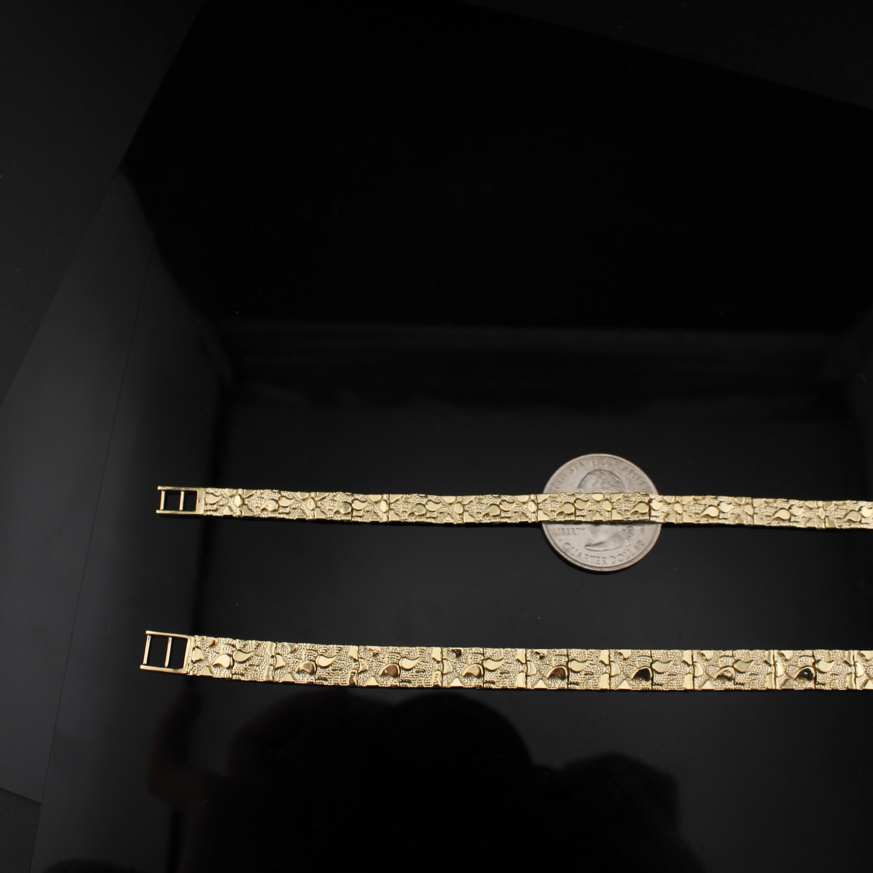 14K Gold Men's Nugget Bracelet