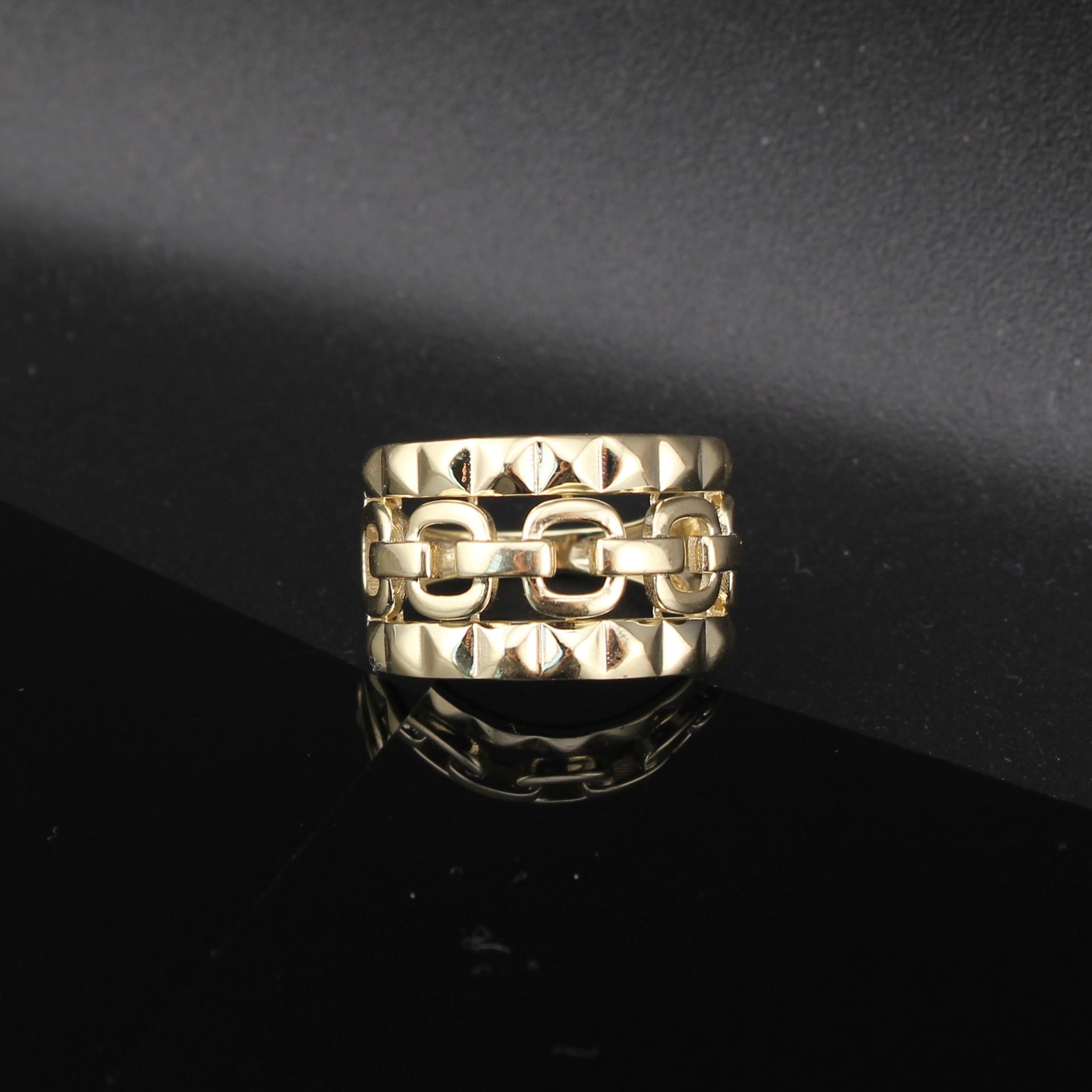 10K Gold Chain Design Ring