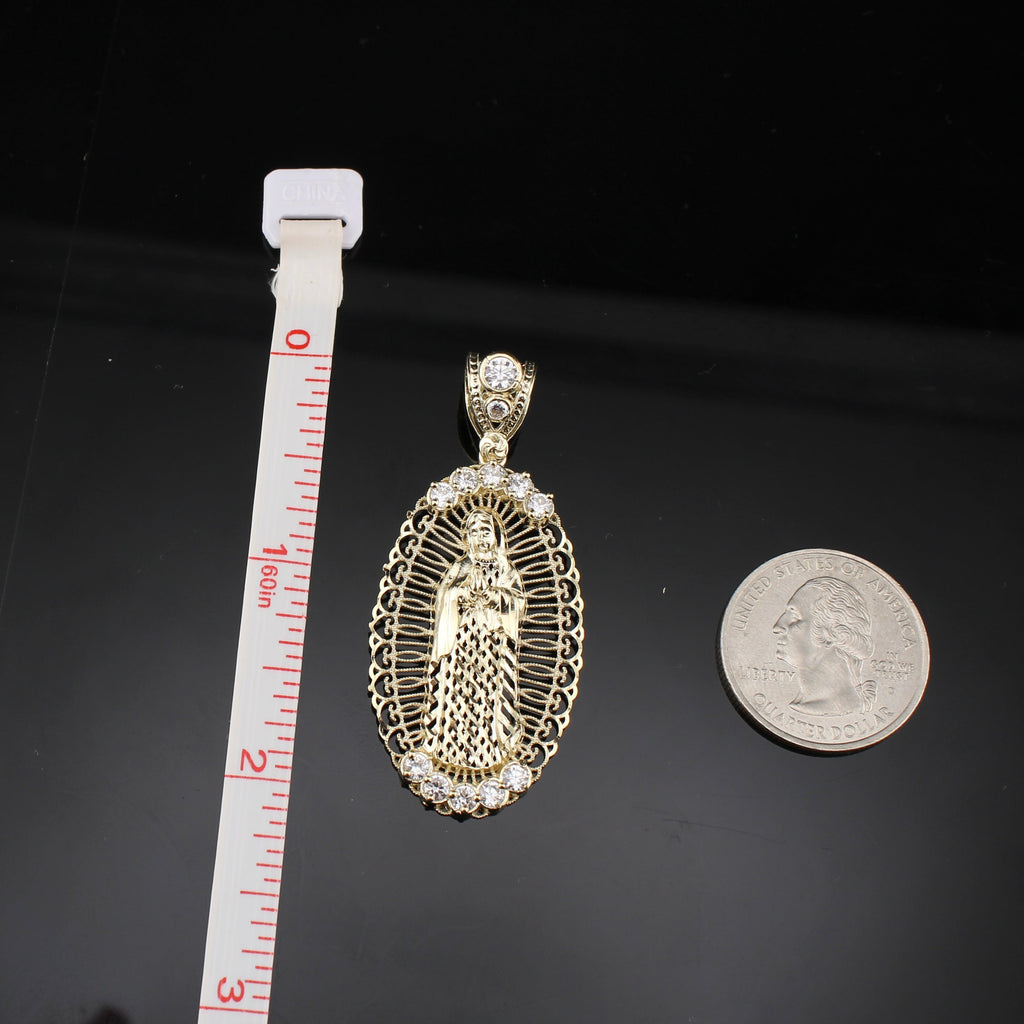 10K Gold Virgin Mary Pendants