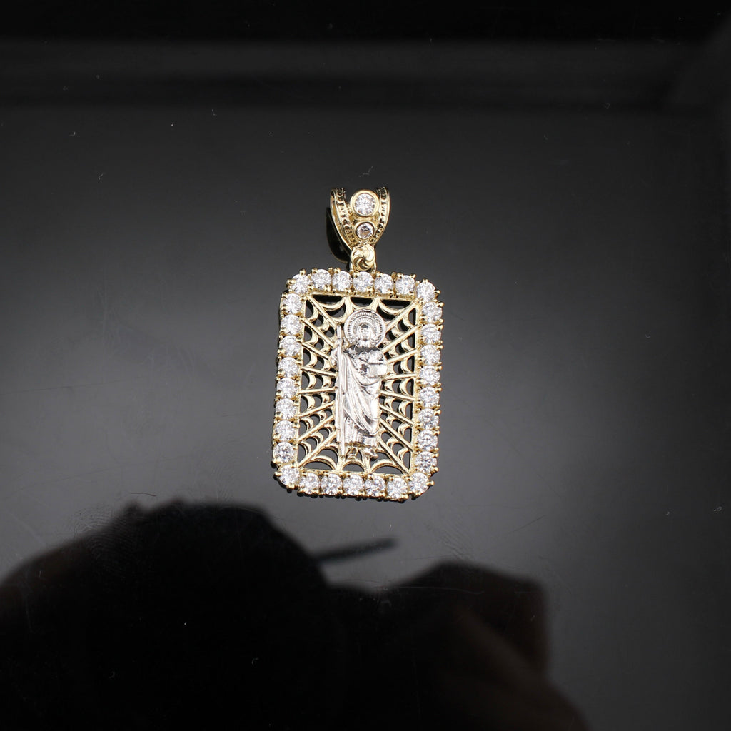 10K Gold San Judas Pendant Square
