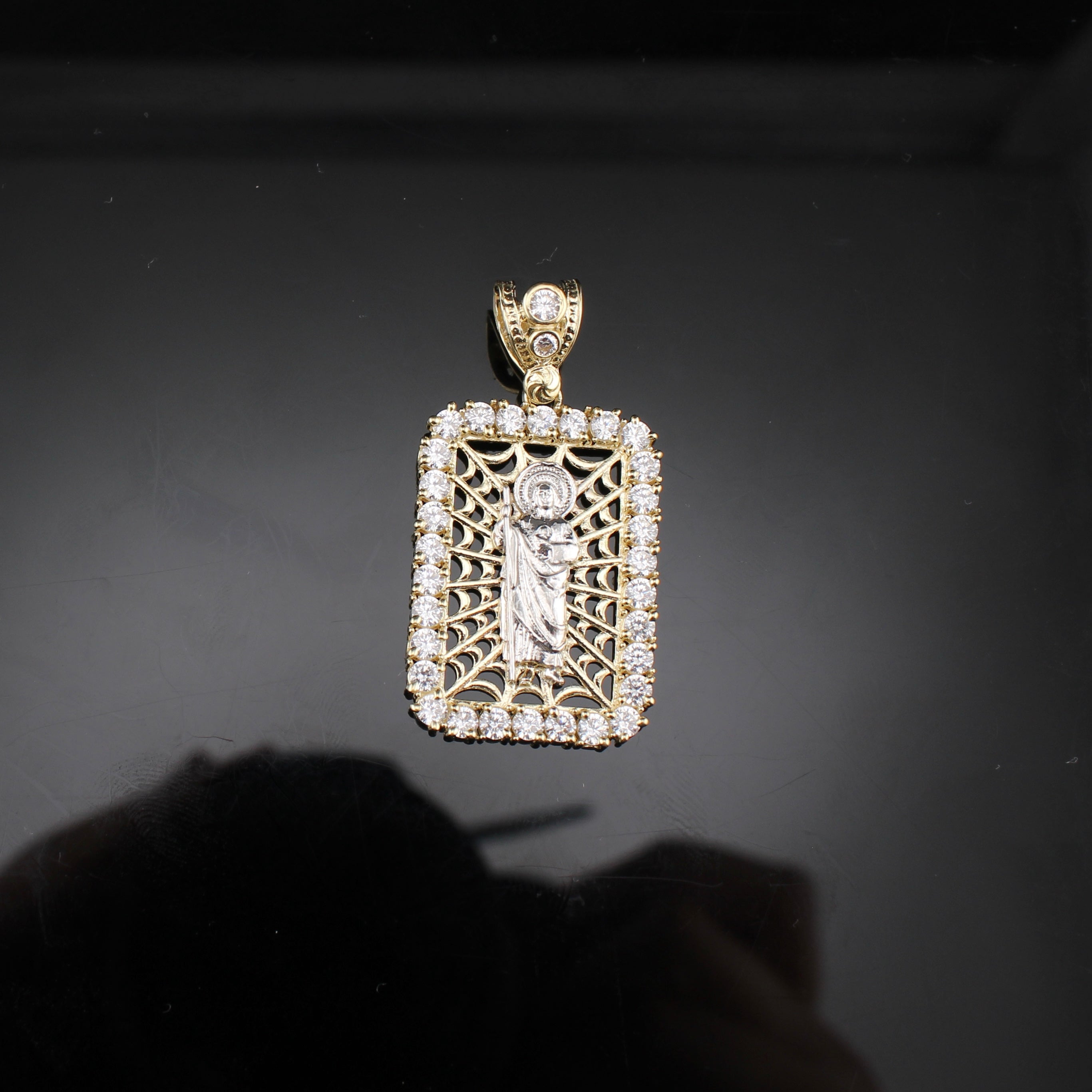 10K Gold San Judas Pendant Square