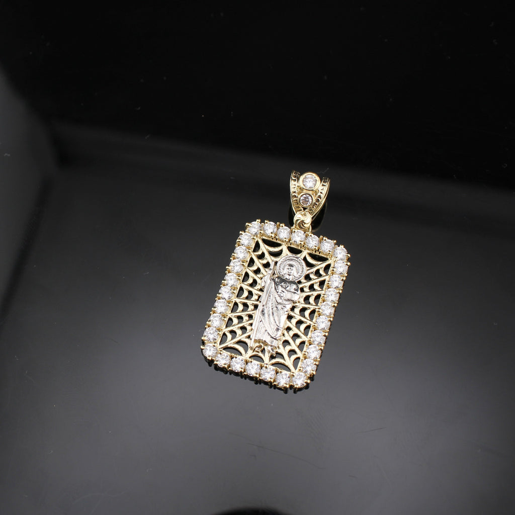 10K Gold San Judas Pendant Square