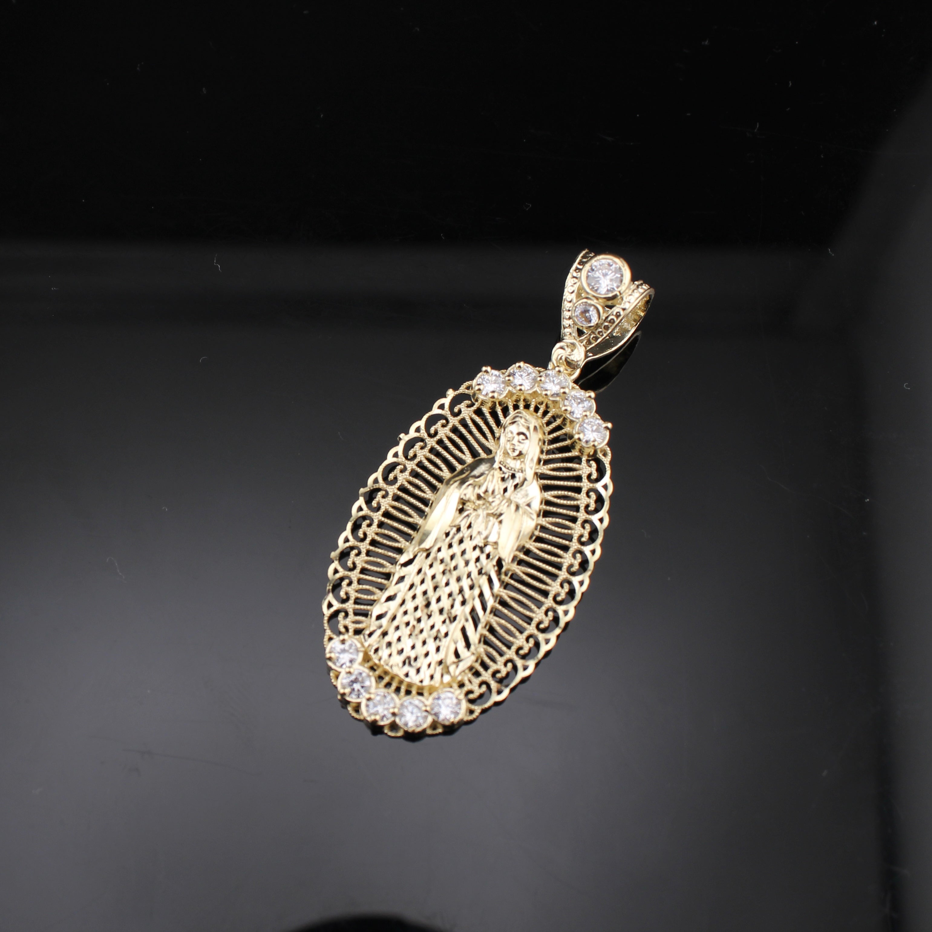 10K Gold Virgin Mary Pendants