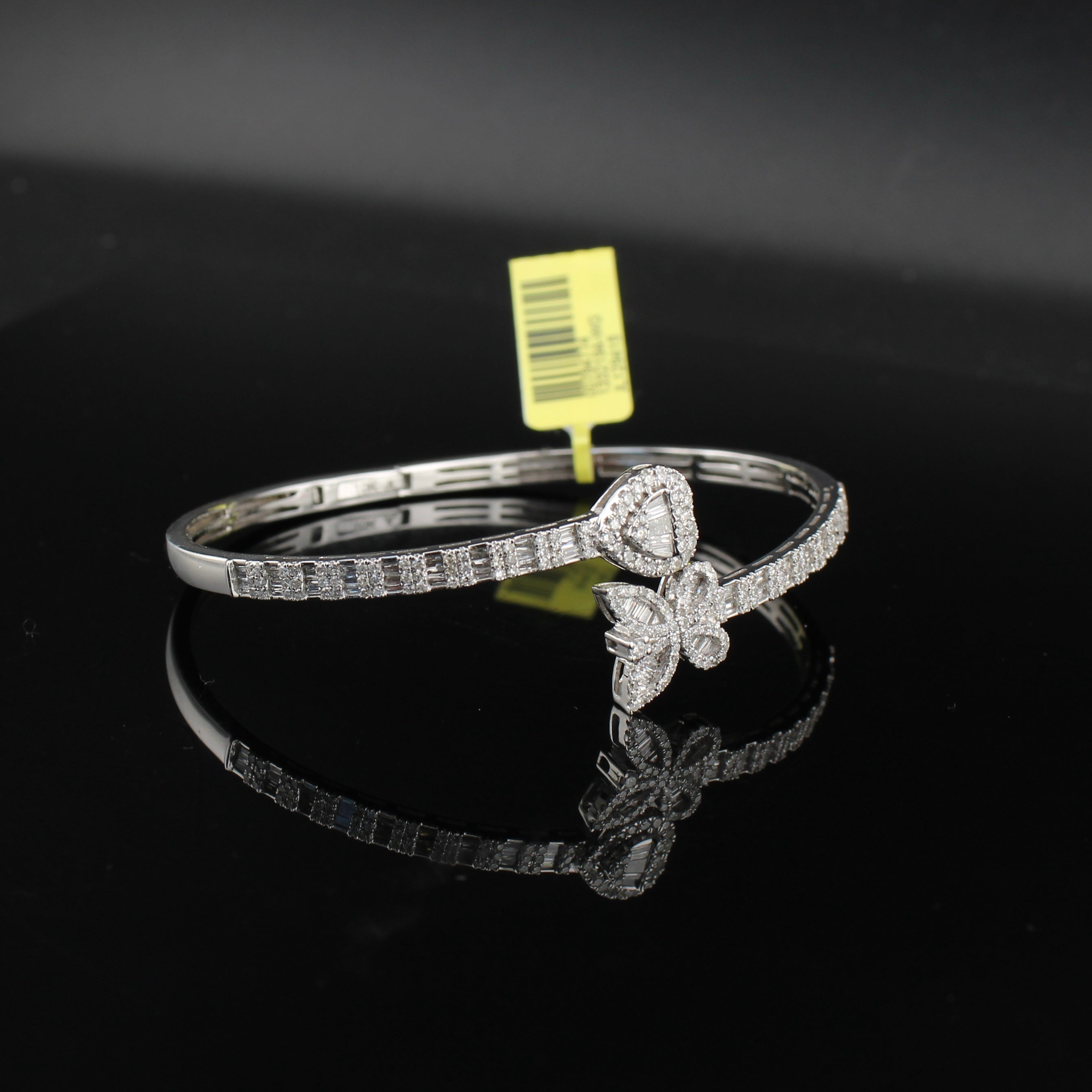 10K Diamond Butterfly Heart Bracelet