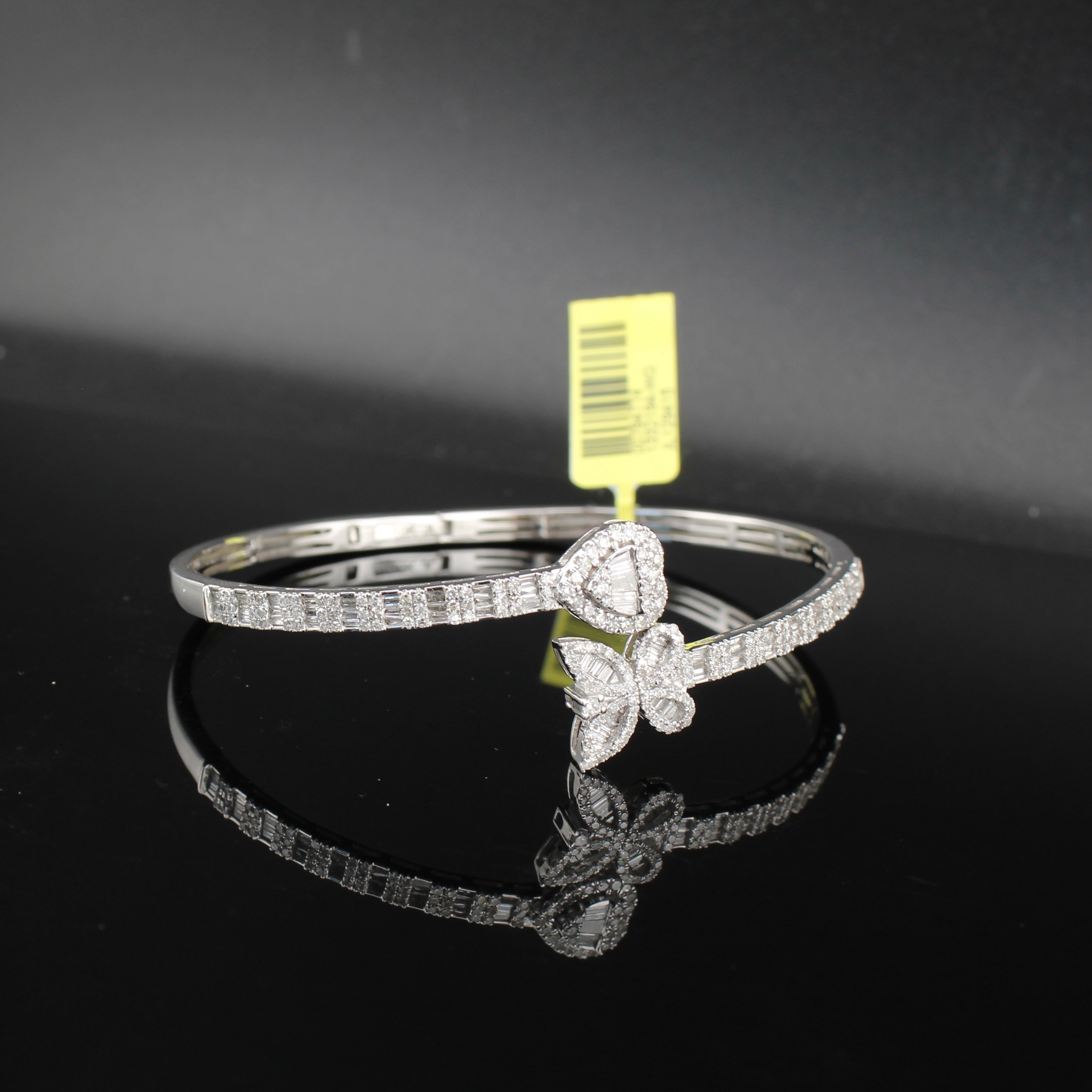 10K Diamond Butterfly Heart Bracelet