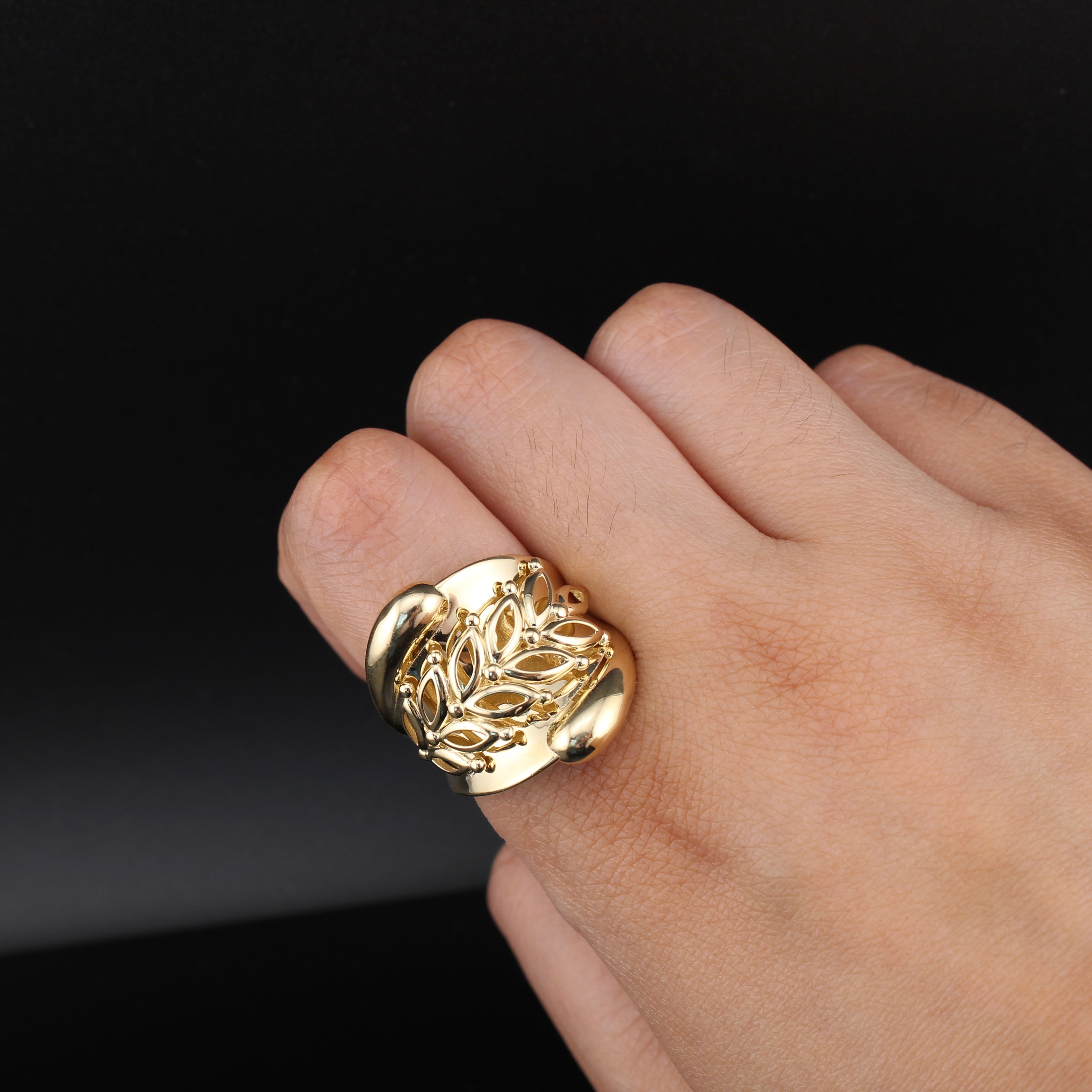 10K Gold Statement Ring