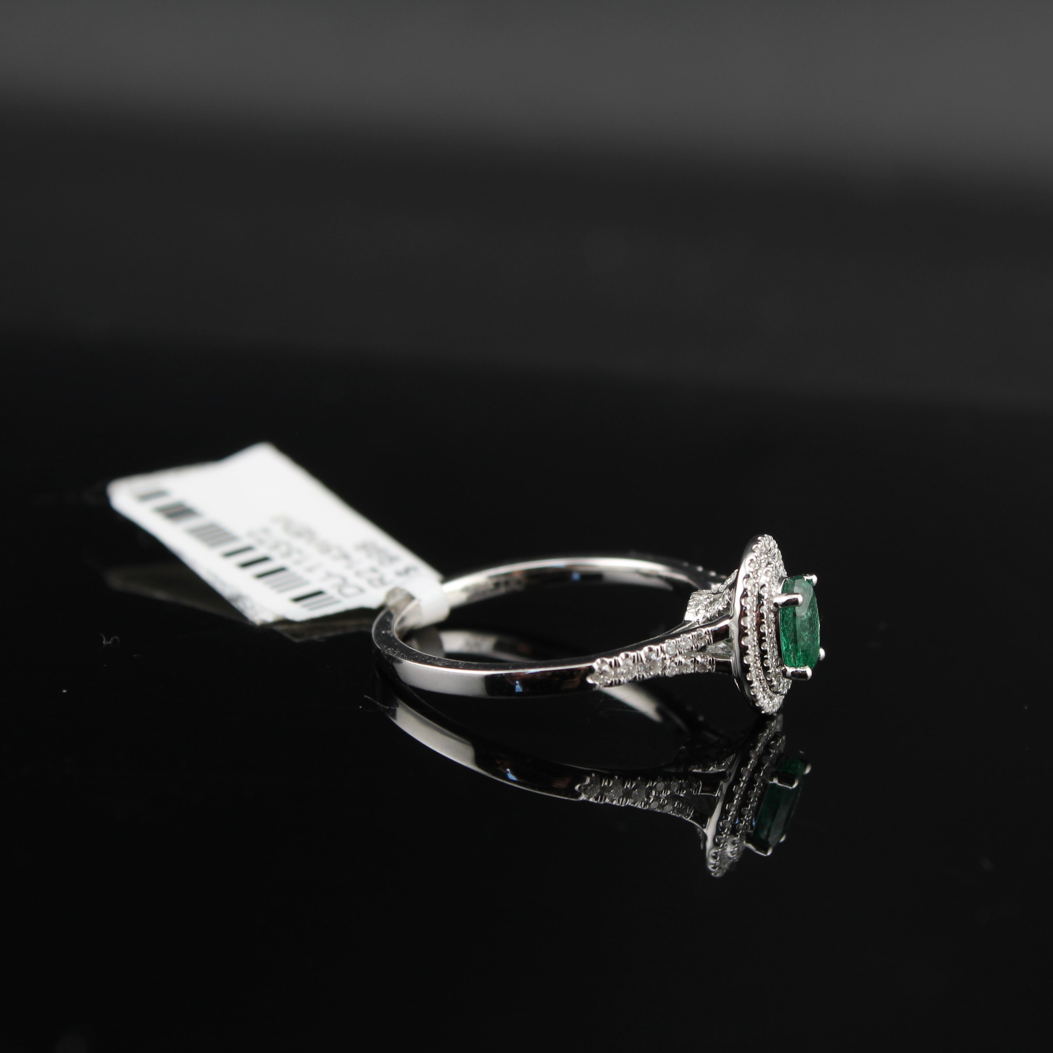 14K Diamond Emerald Ring