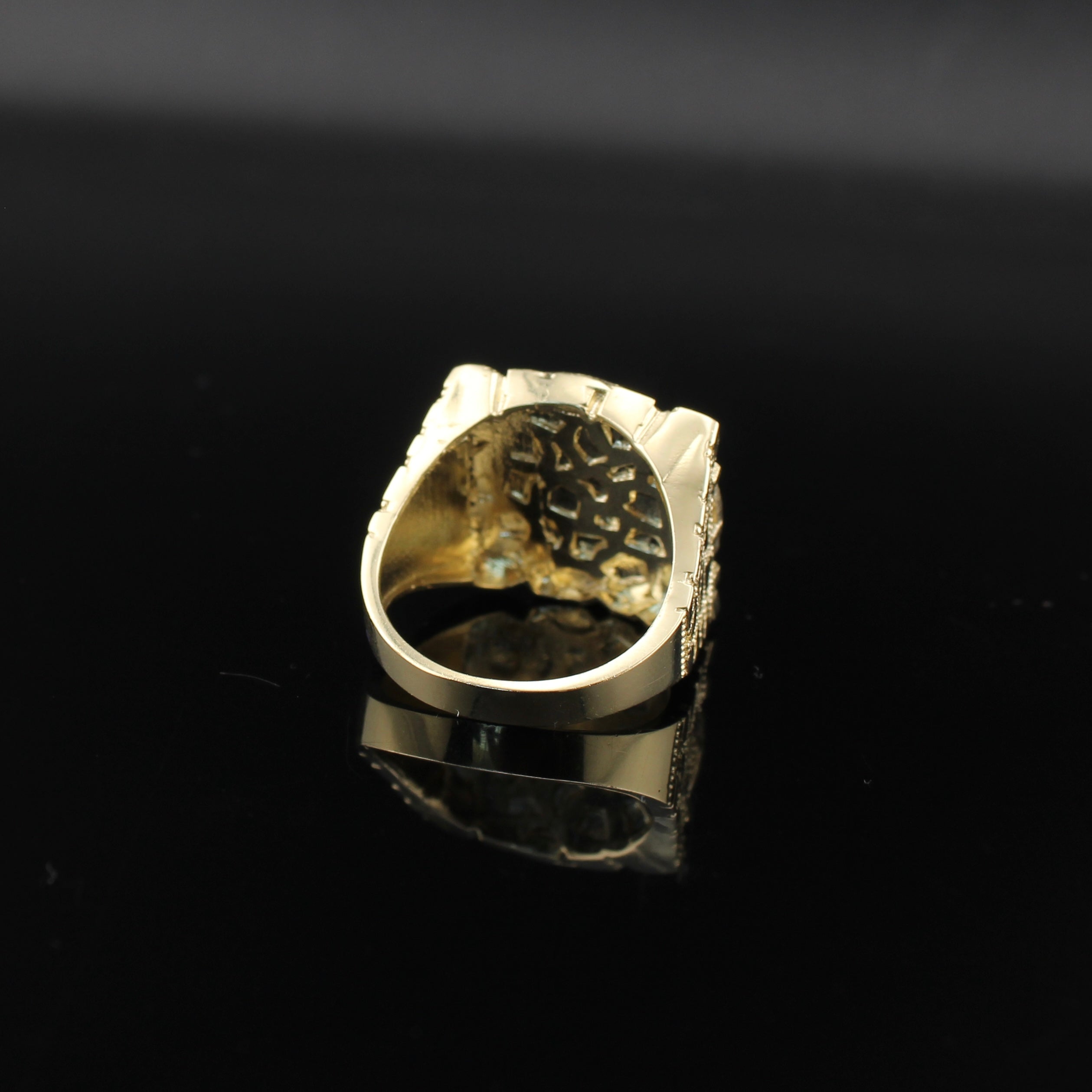 10K Gold Mexican Centenario 50 Pesos Ring