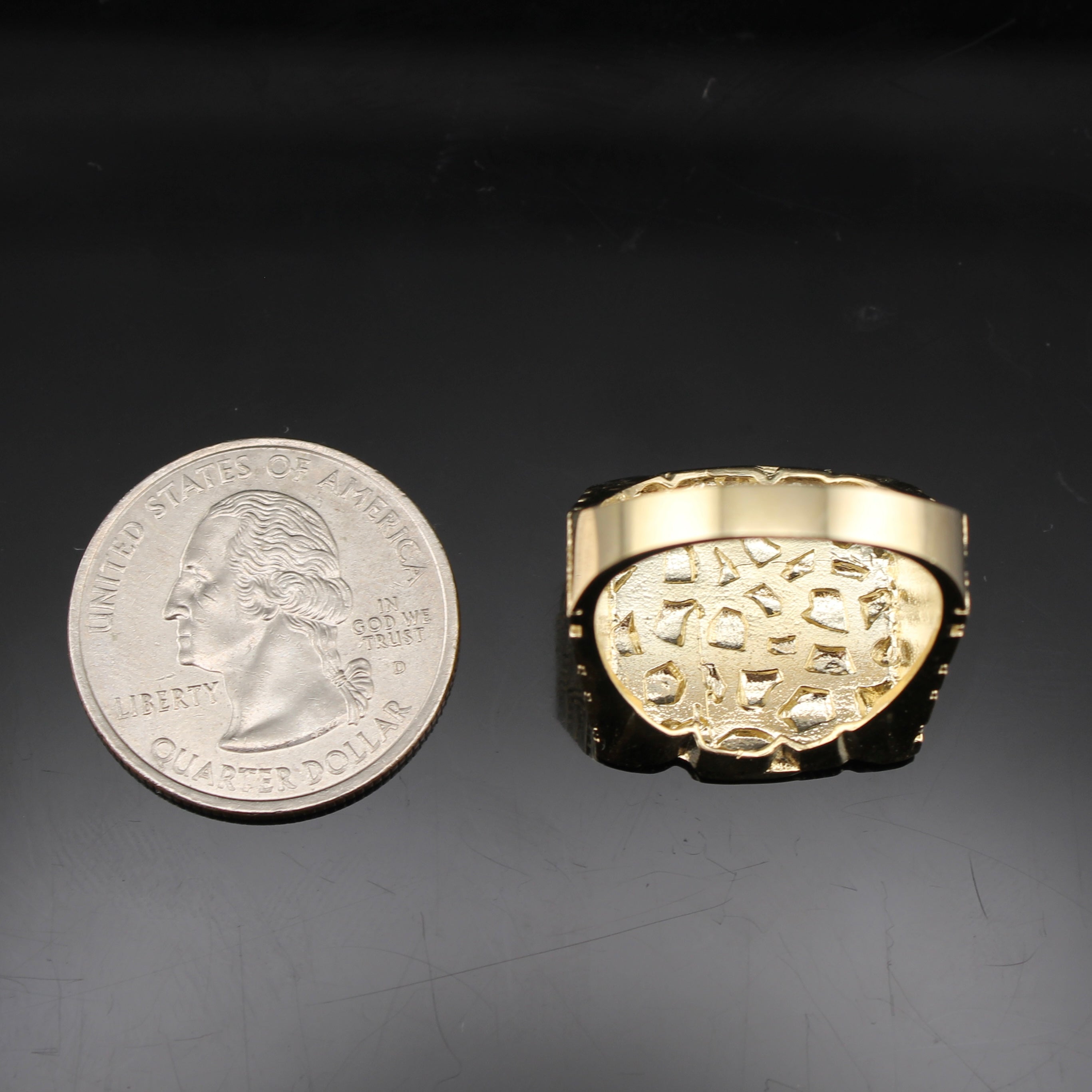 10K Gold Mexican Centenario 50 Pesos Ring