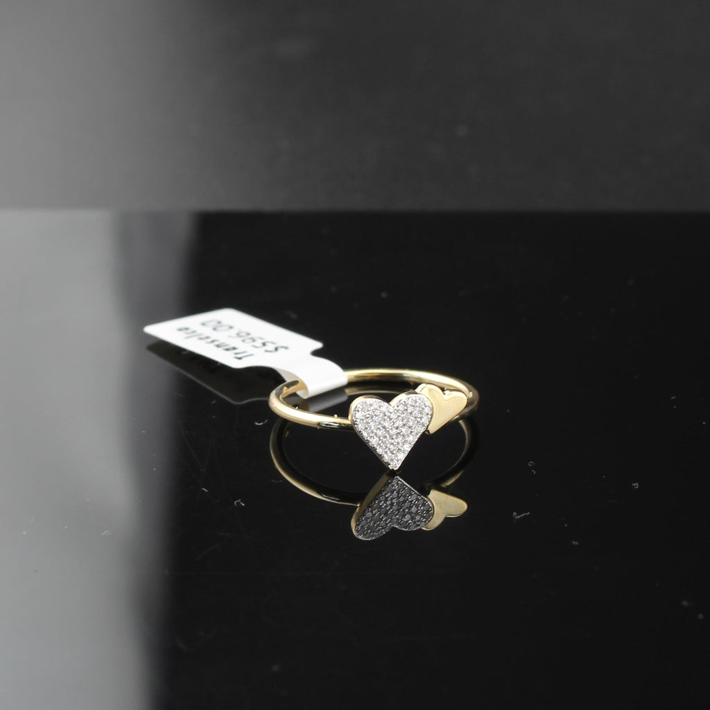 14K Diamond Heart Ring