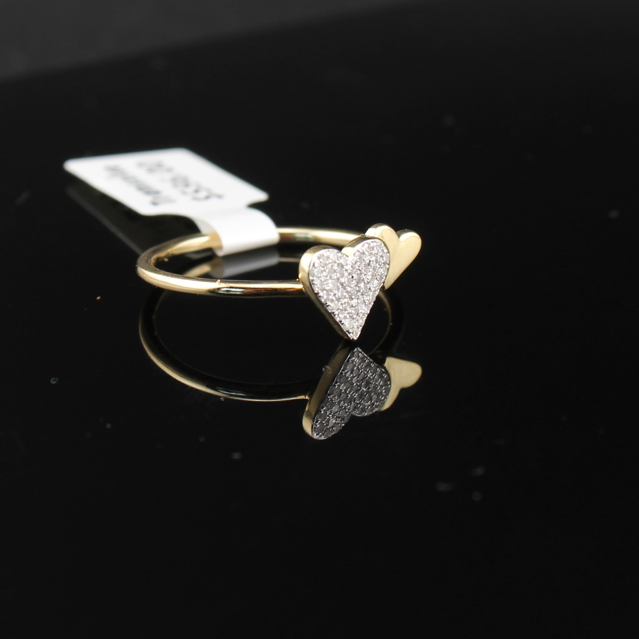 14K Diamond Heart Ring