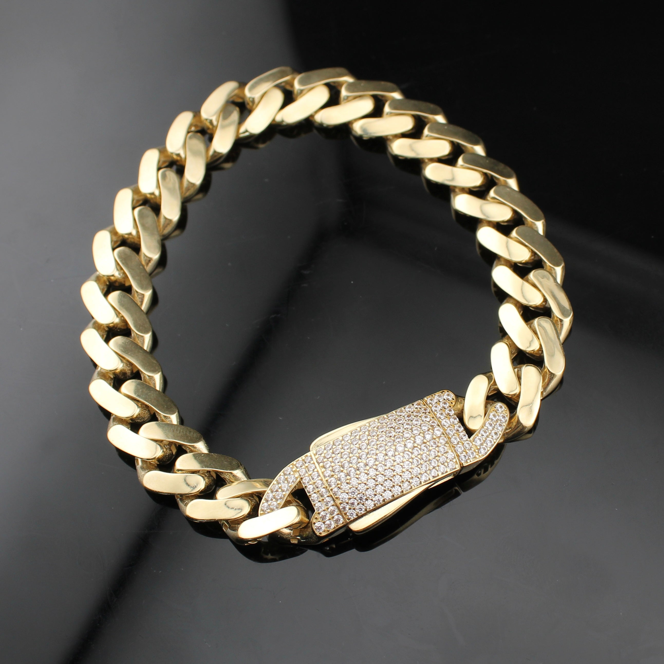 14K Gold Royal Cuban Bracelet 10.5mm