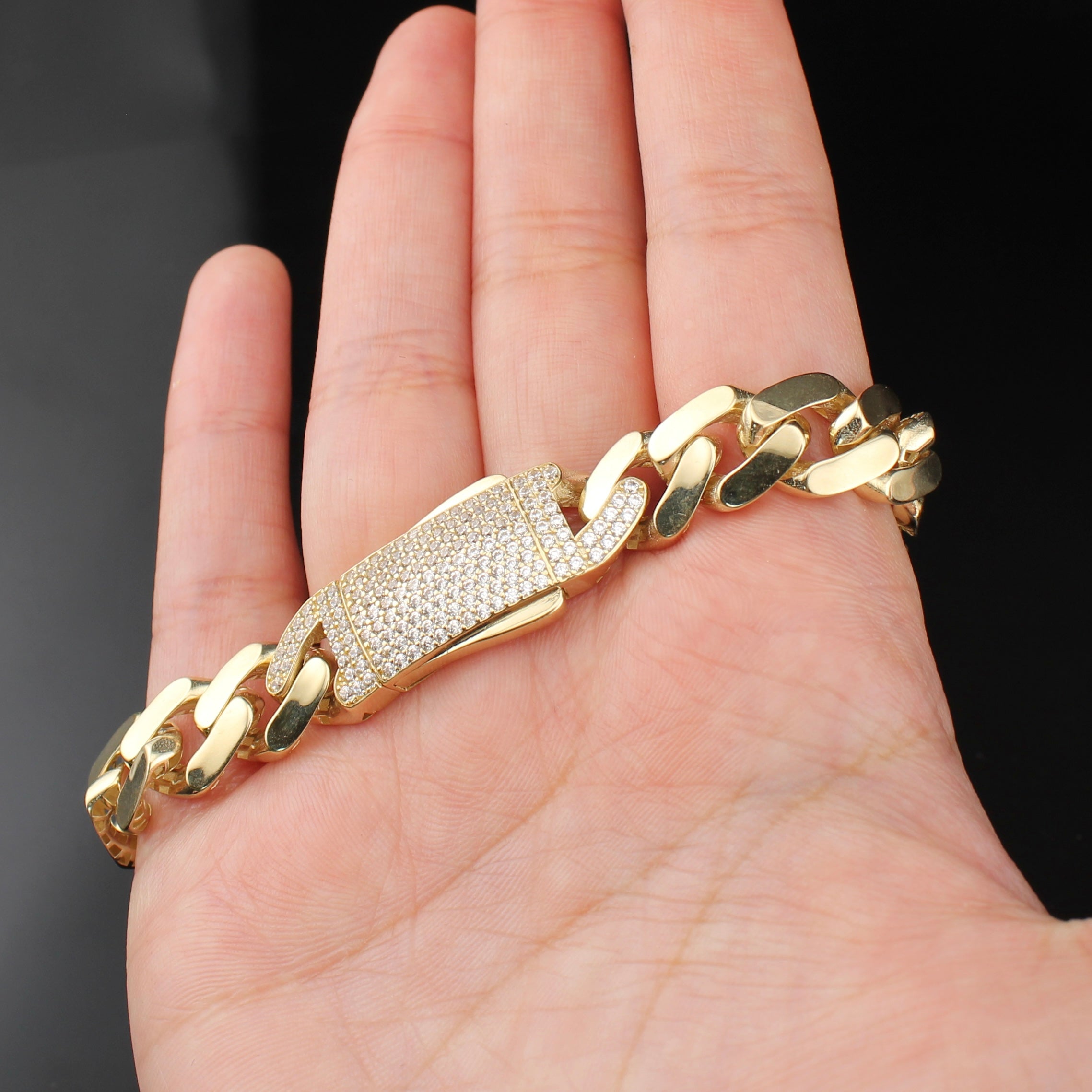 14K Gold Royal Cuban Bracelet 10.5mm