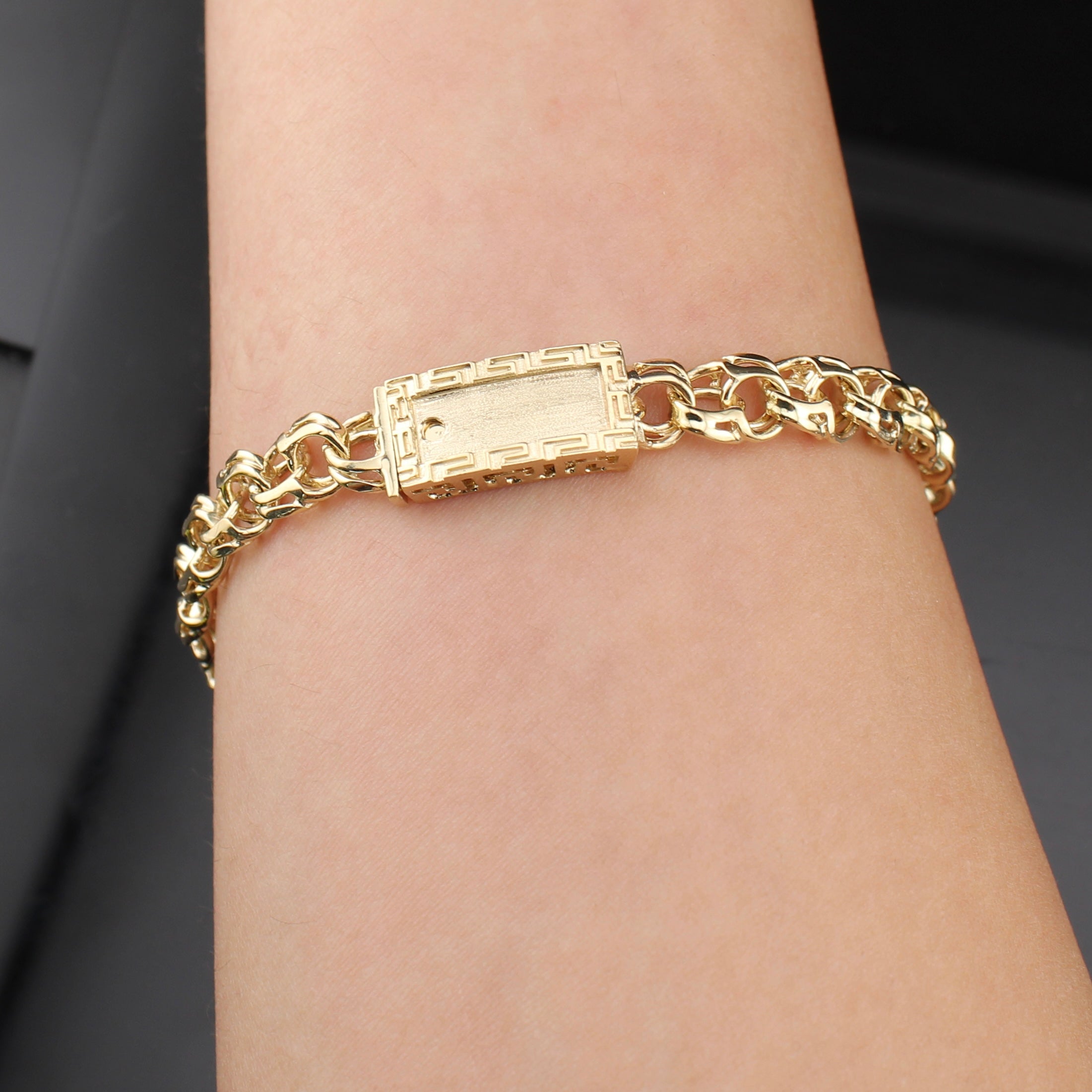 14K Gold Chino Bracelet 7mm