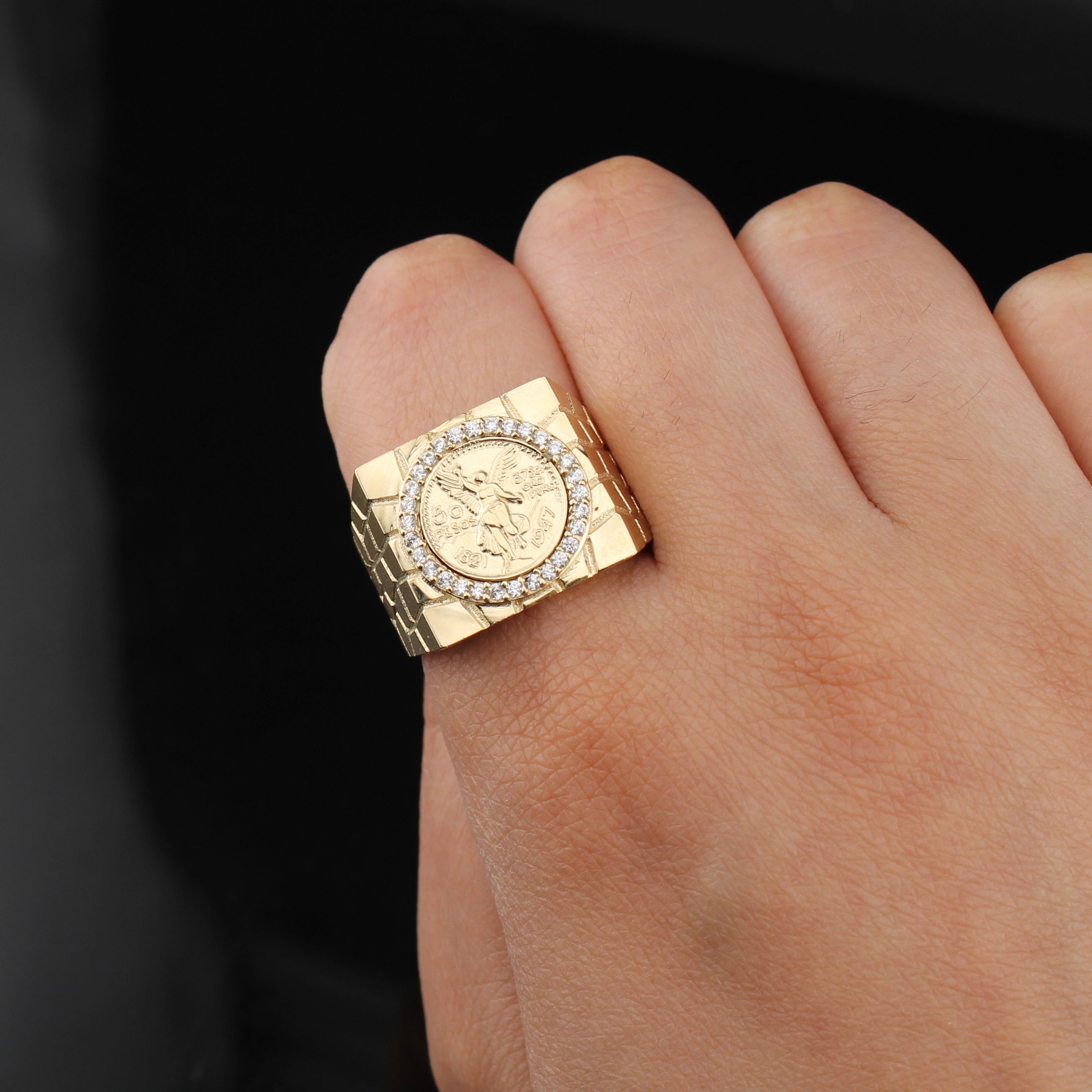 14K Gold Centenario Ring