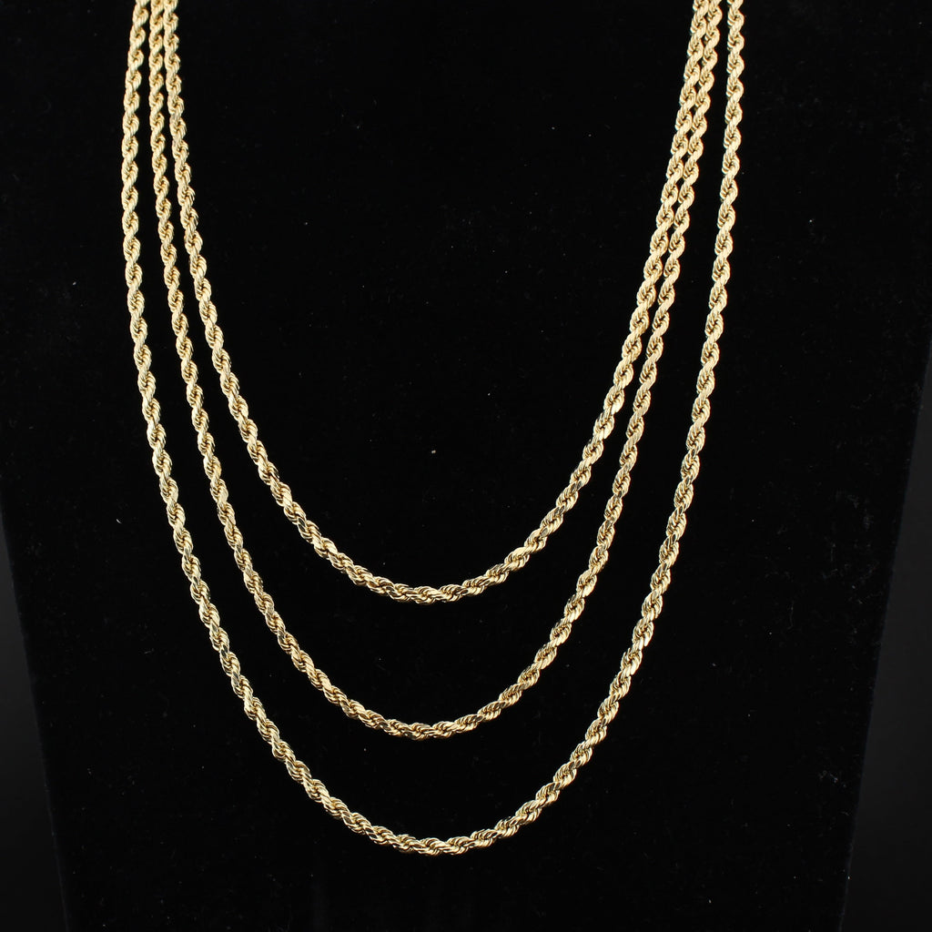 14K Gold Rope Chain 3mm