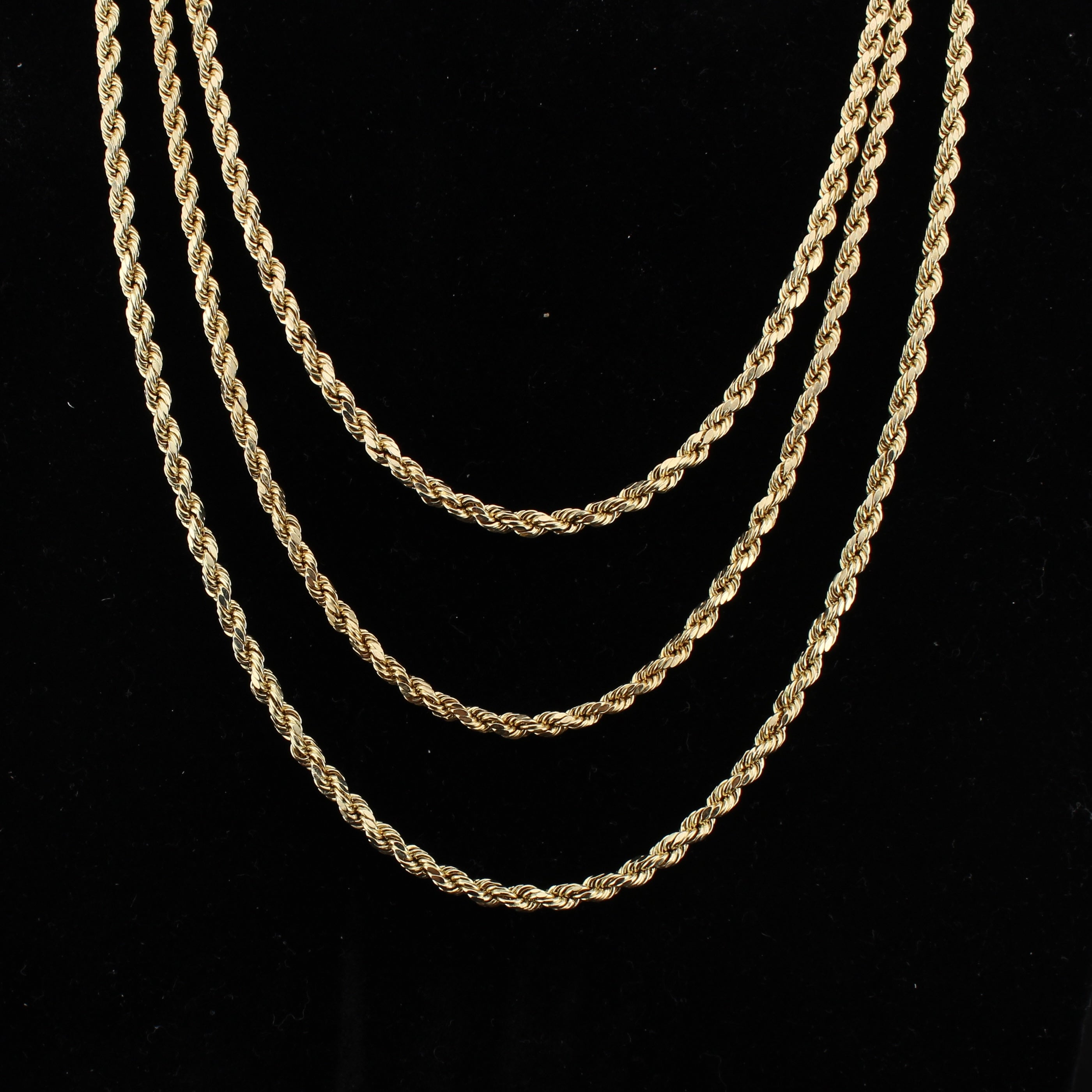 14K Gold Rope Chain 3mm