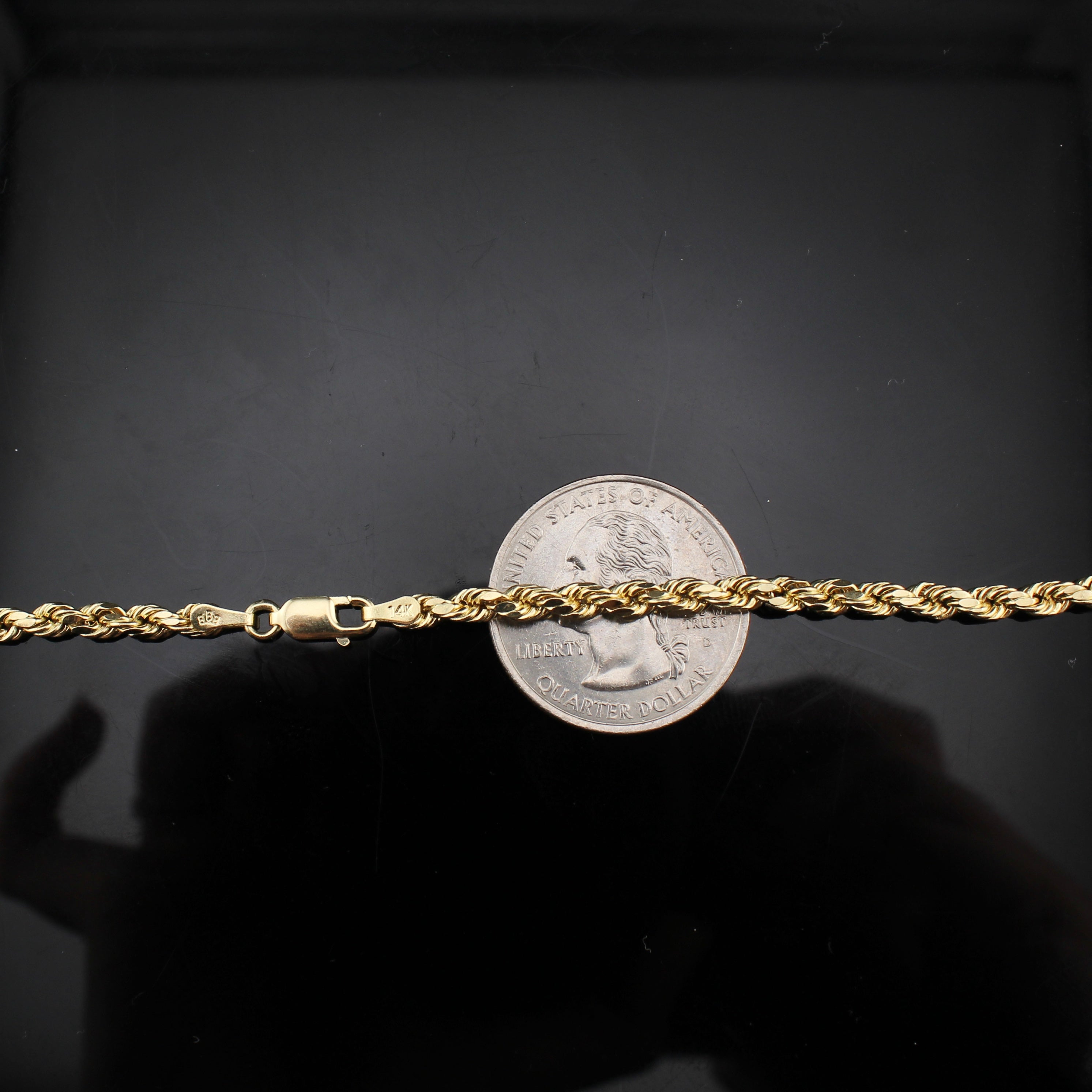 14K Gold Rope Chain 3mm