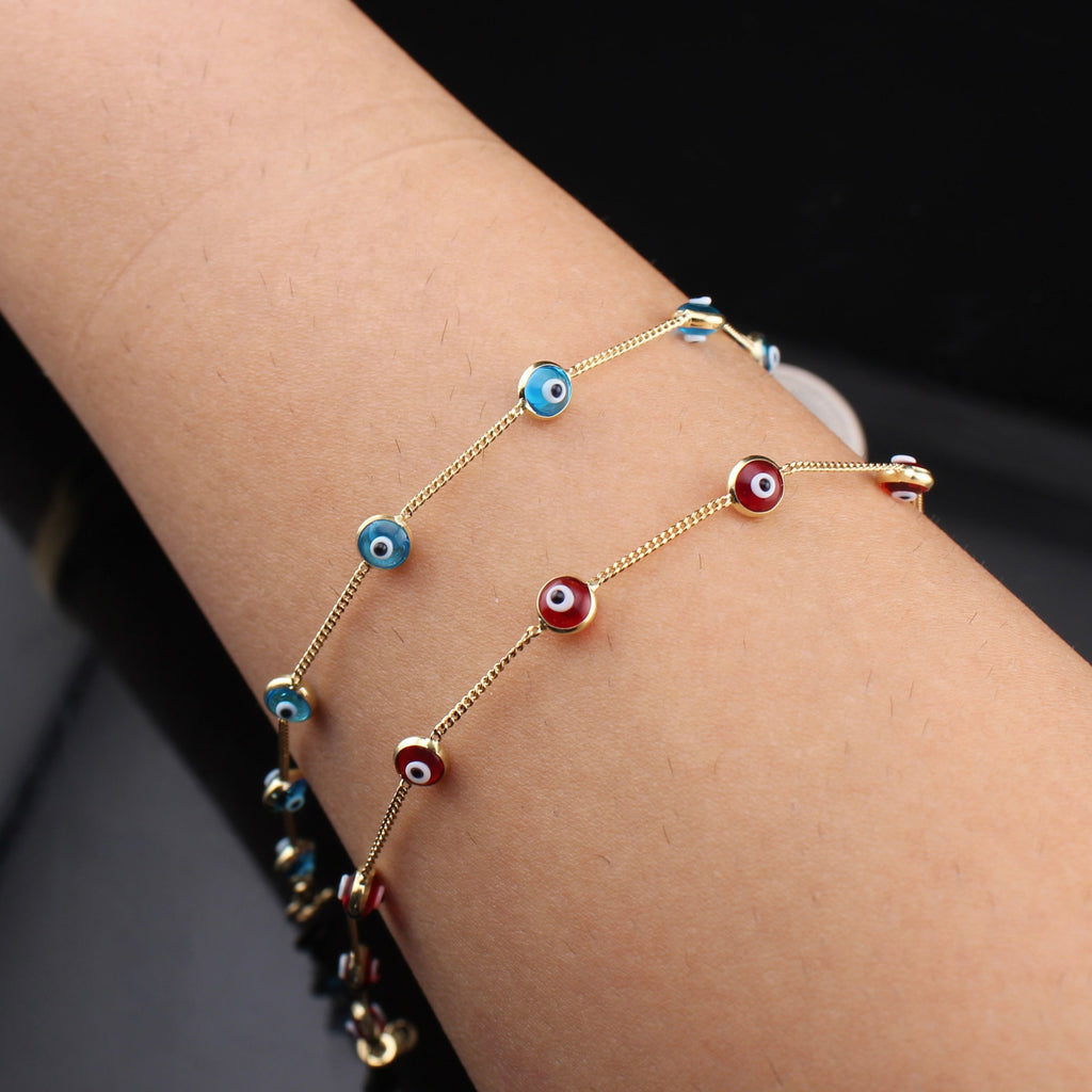 14K Evil Eye Bracelet