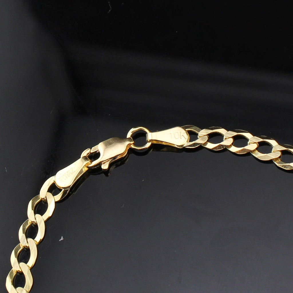 10K Gold Cuban Bracelet 8in