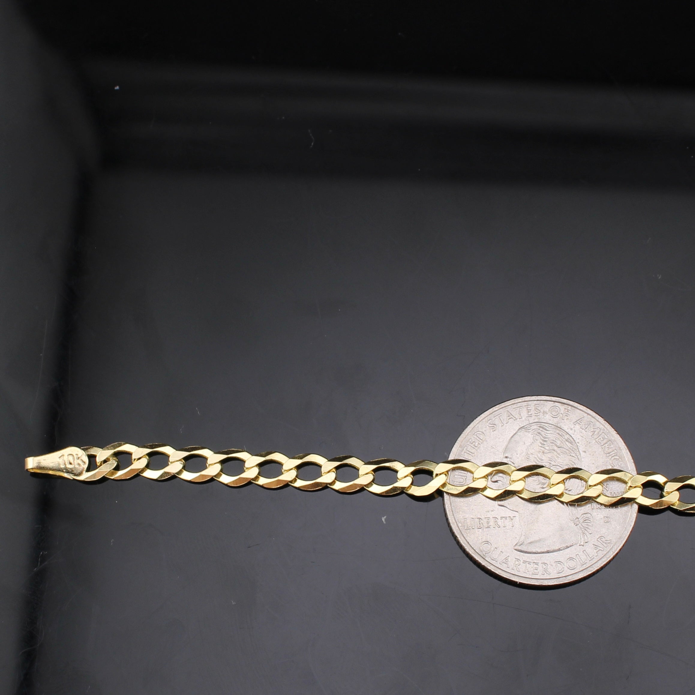10K Gold Cuban Bracelet 8in