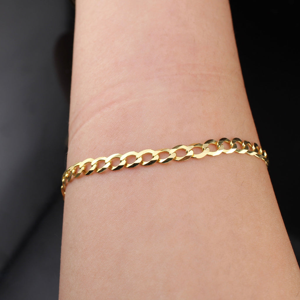 10K Gold Cuban Bracelet 8in