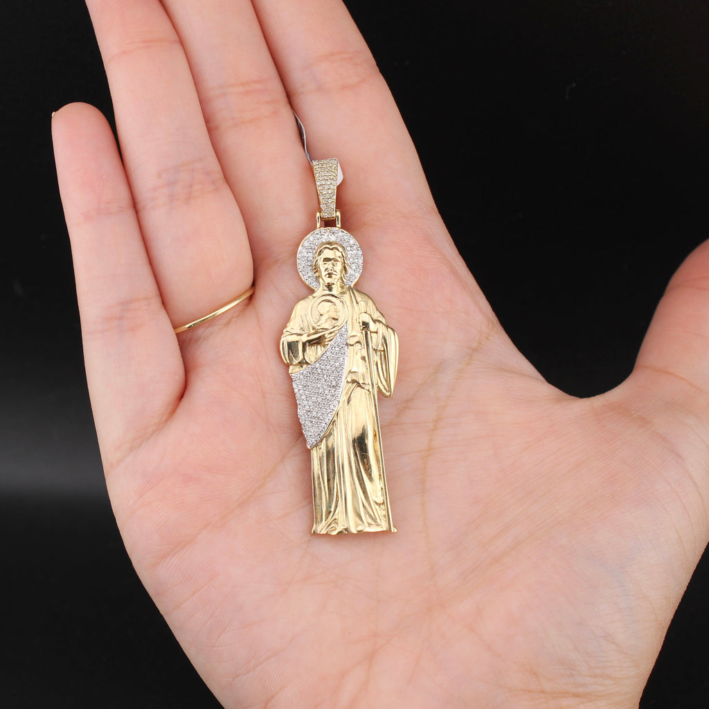 10K Diamond St. Jude Pendant