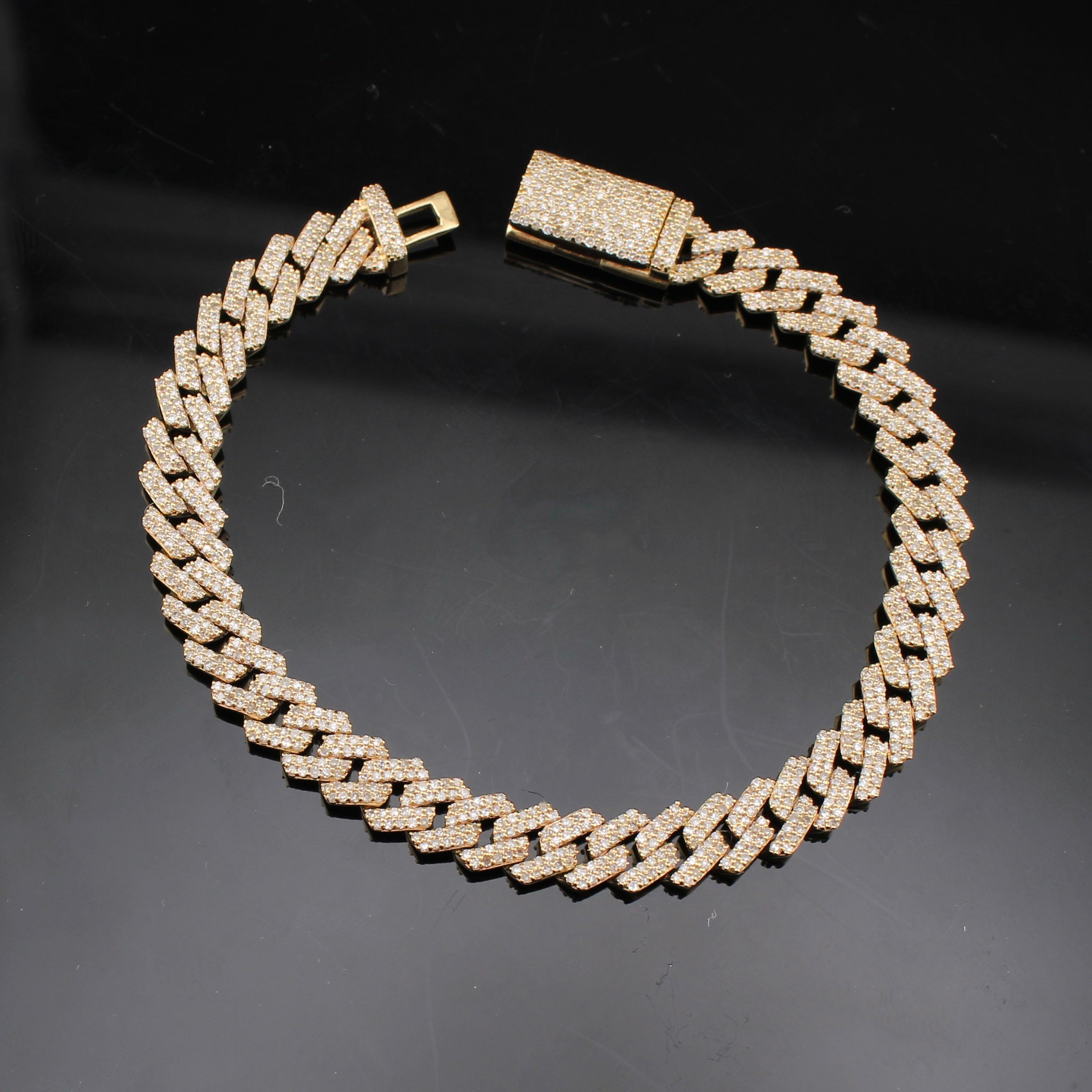 10K Diamond Miami Cuban Bracelet
