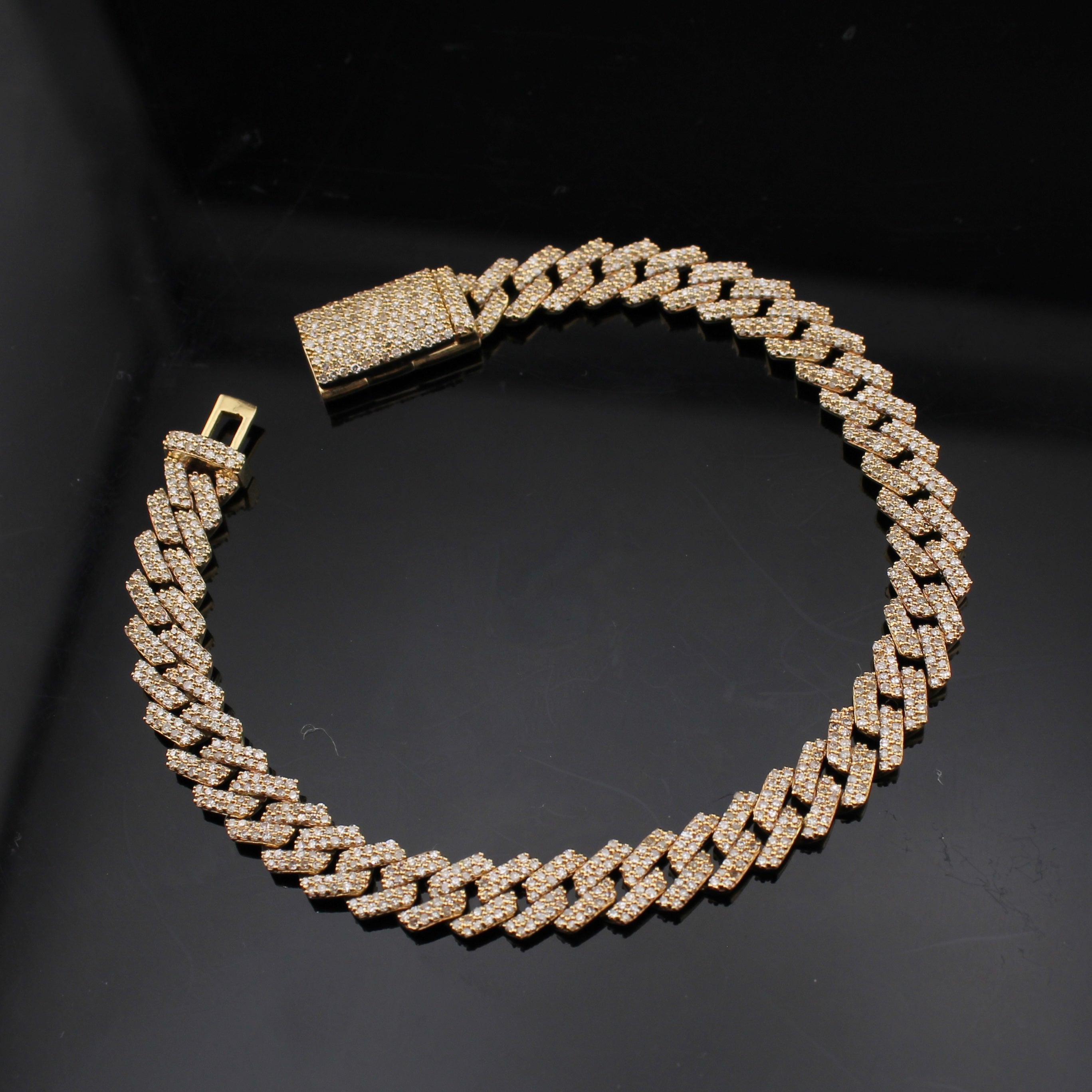 10K Diamond Miami Cuban Bracelet