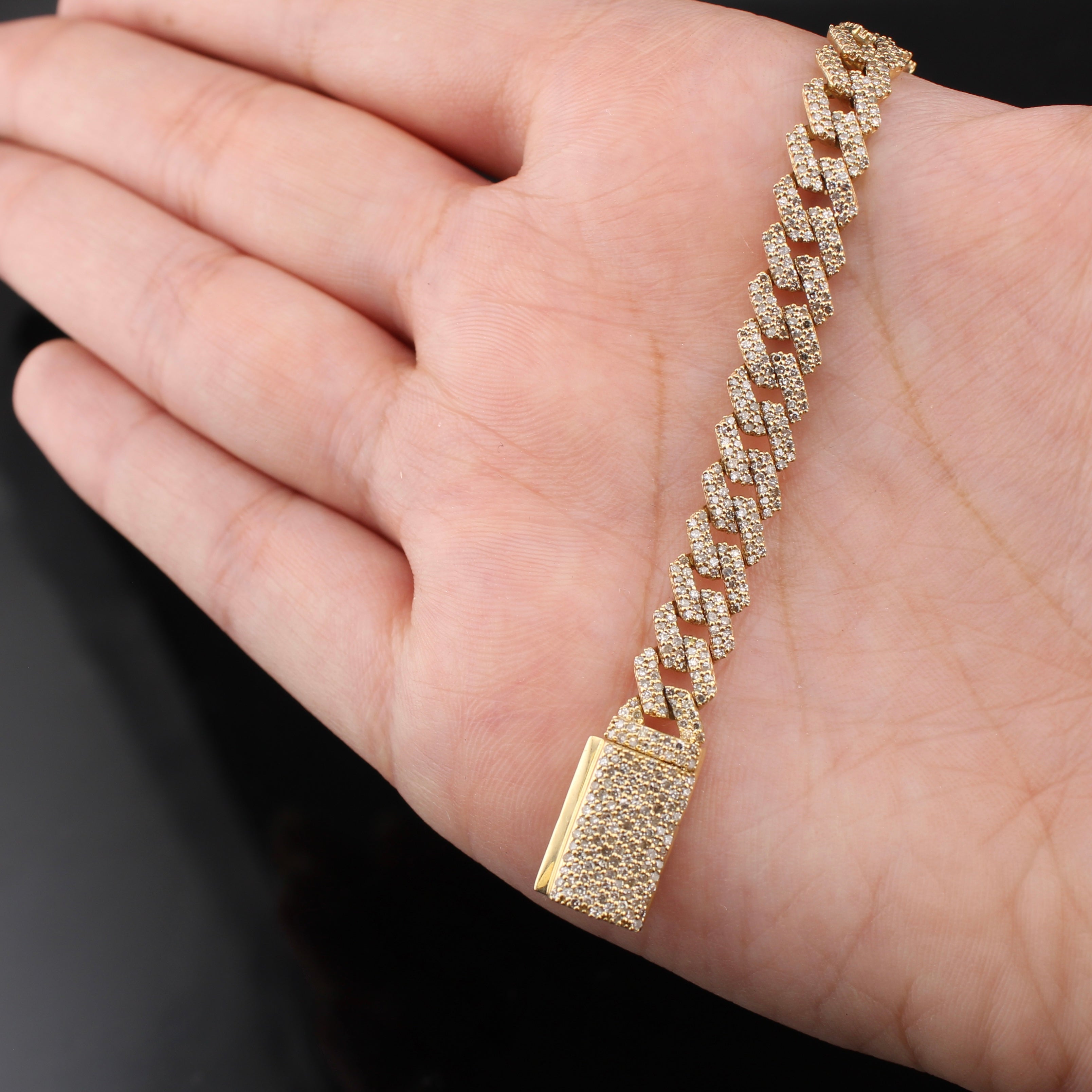 10K Diamond Miami Cuban Bracelet
