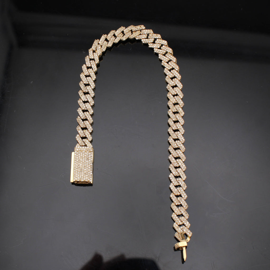 10K Diamond Miami Cuban Bracelet