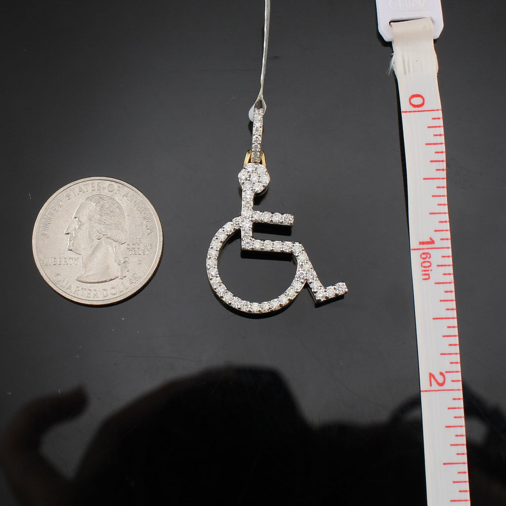 10K Diamond Crip Handicap Pendant