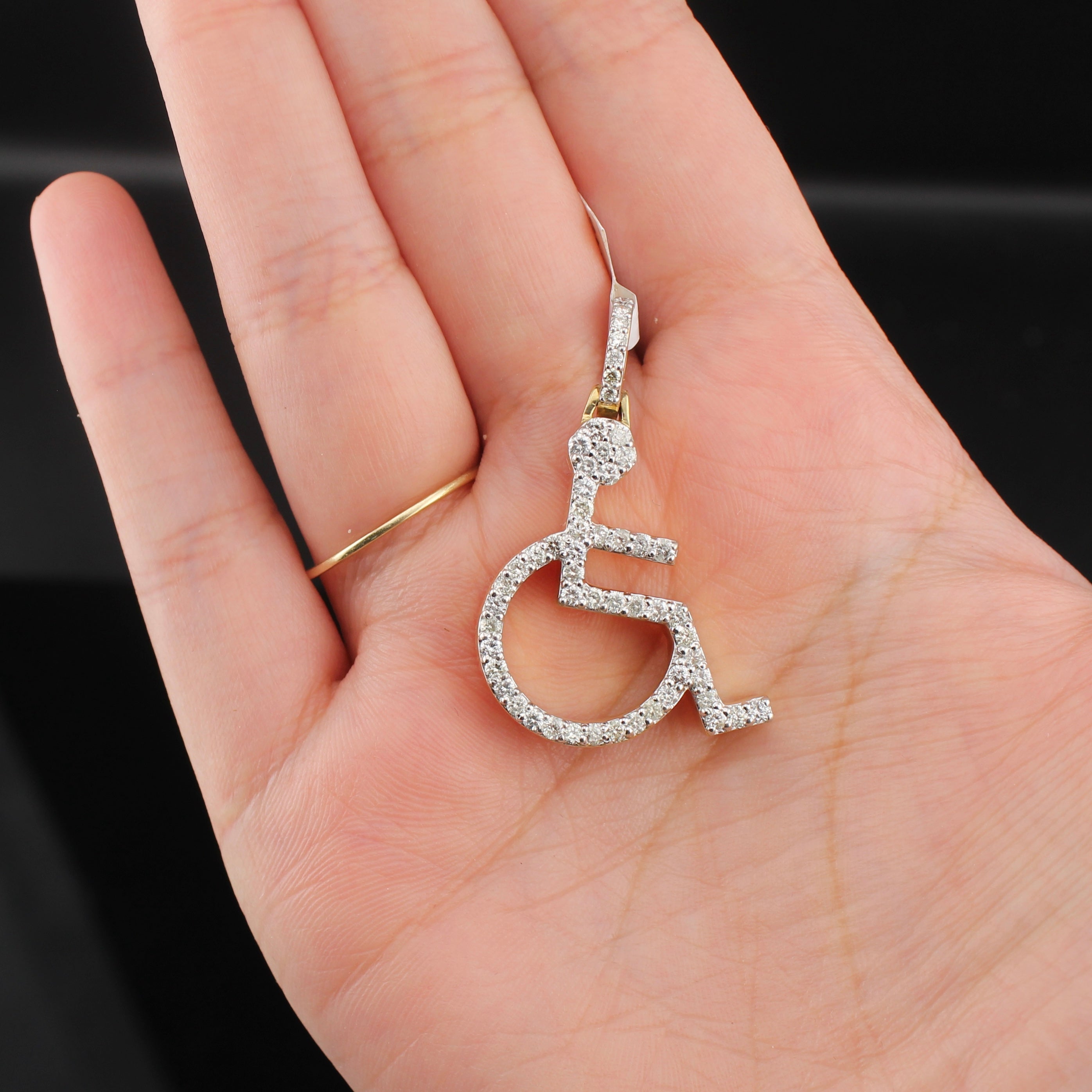 10K Diamond Crip Handicap Pendant