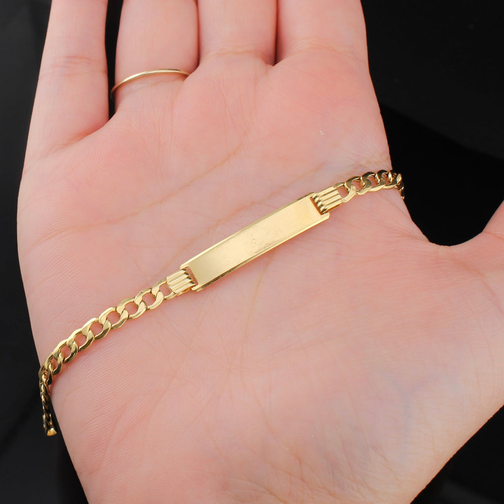 10K Cuban ID Bracelet 6in