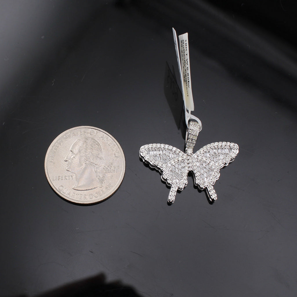 10K Diamond Butterfly Pendant