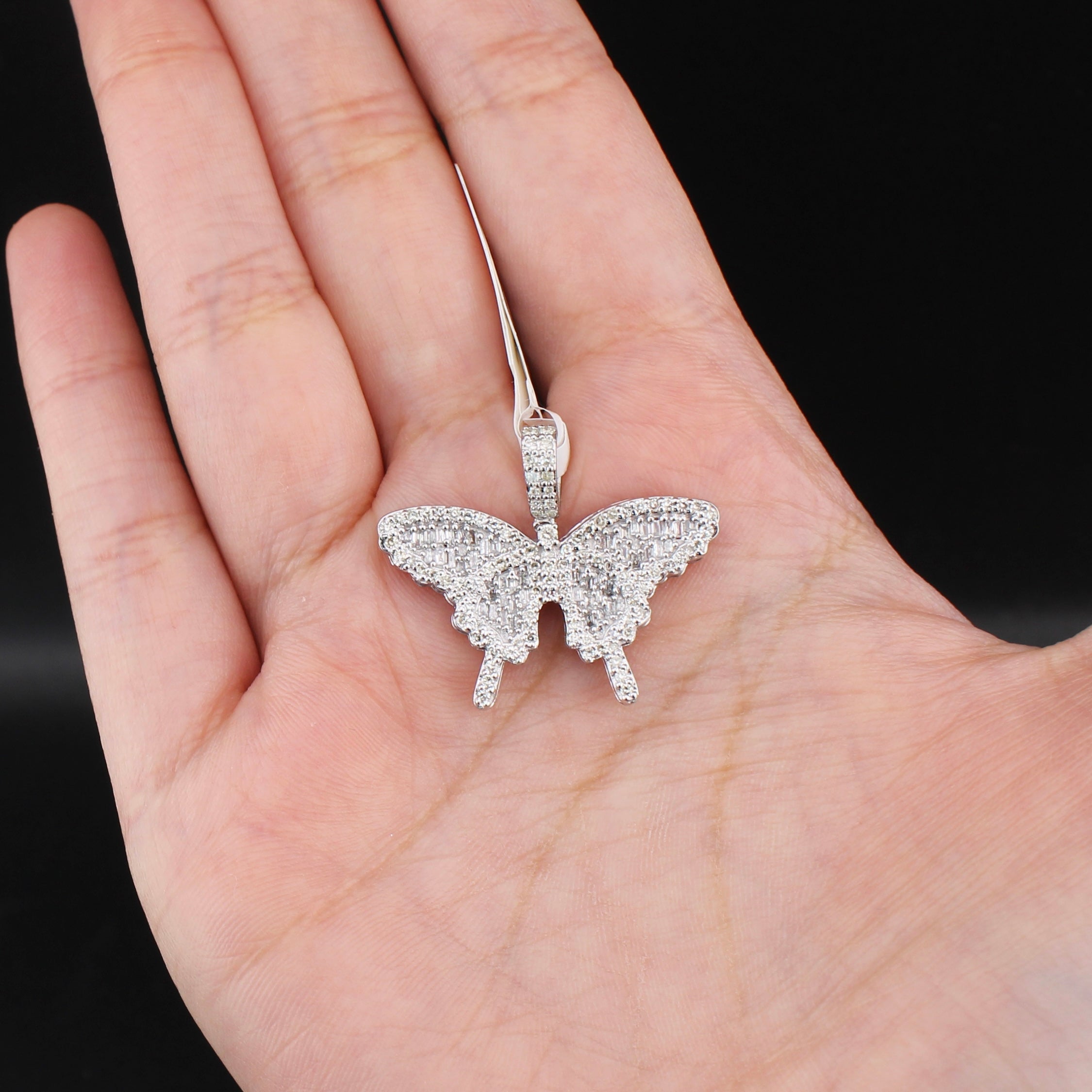 10K Diamond Butterfly Pendant