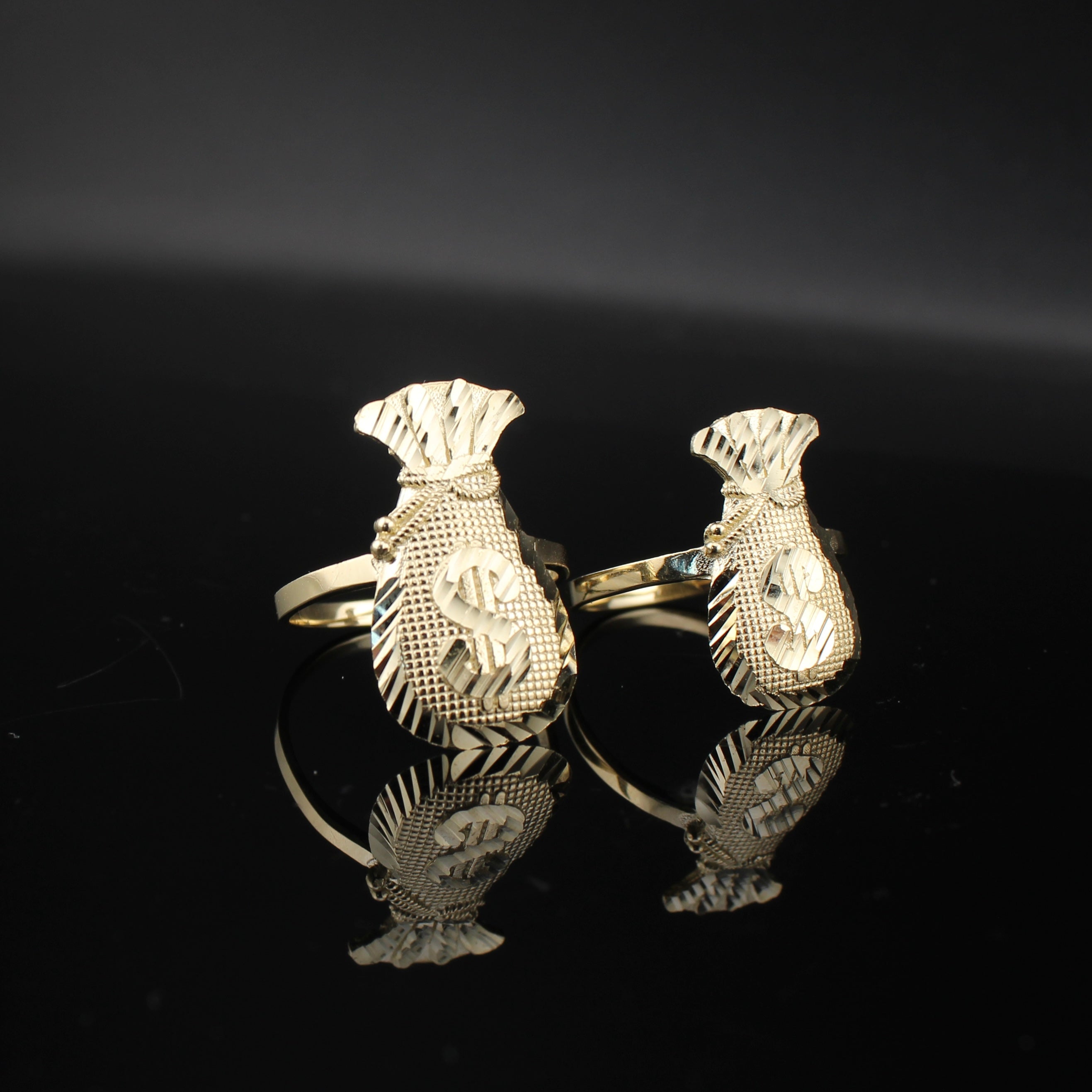 10K Gold Money Bag Ring