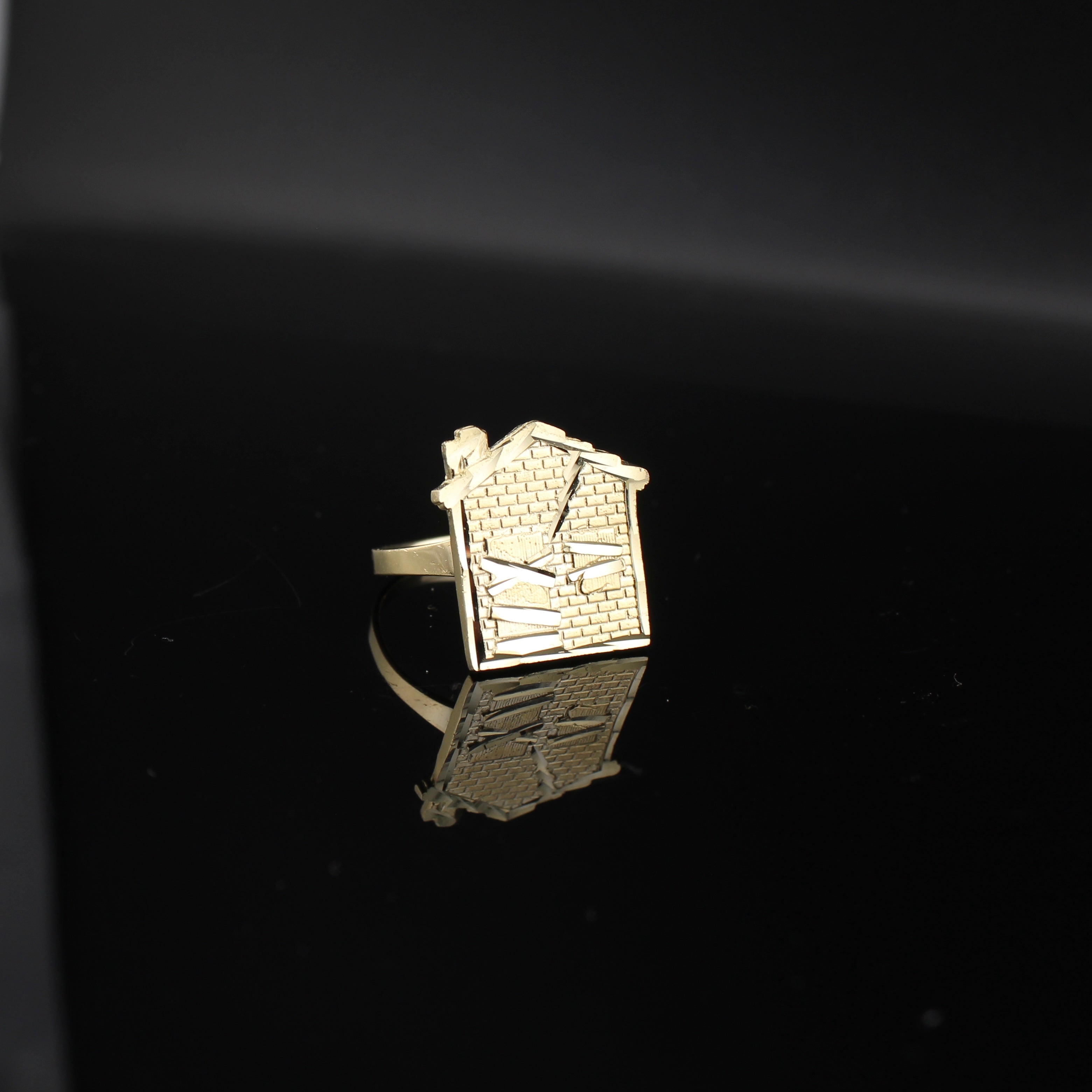 10K Gold Trap House Ring