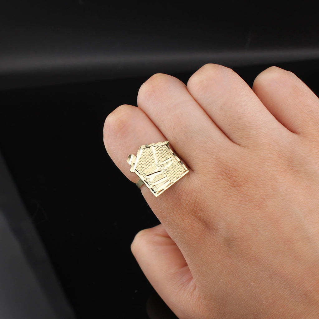 10K Gold Trap House Ring