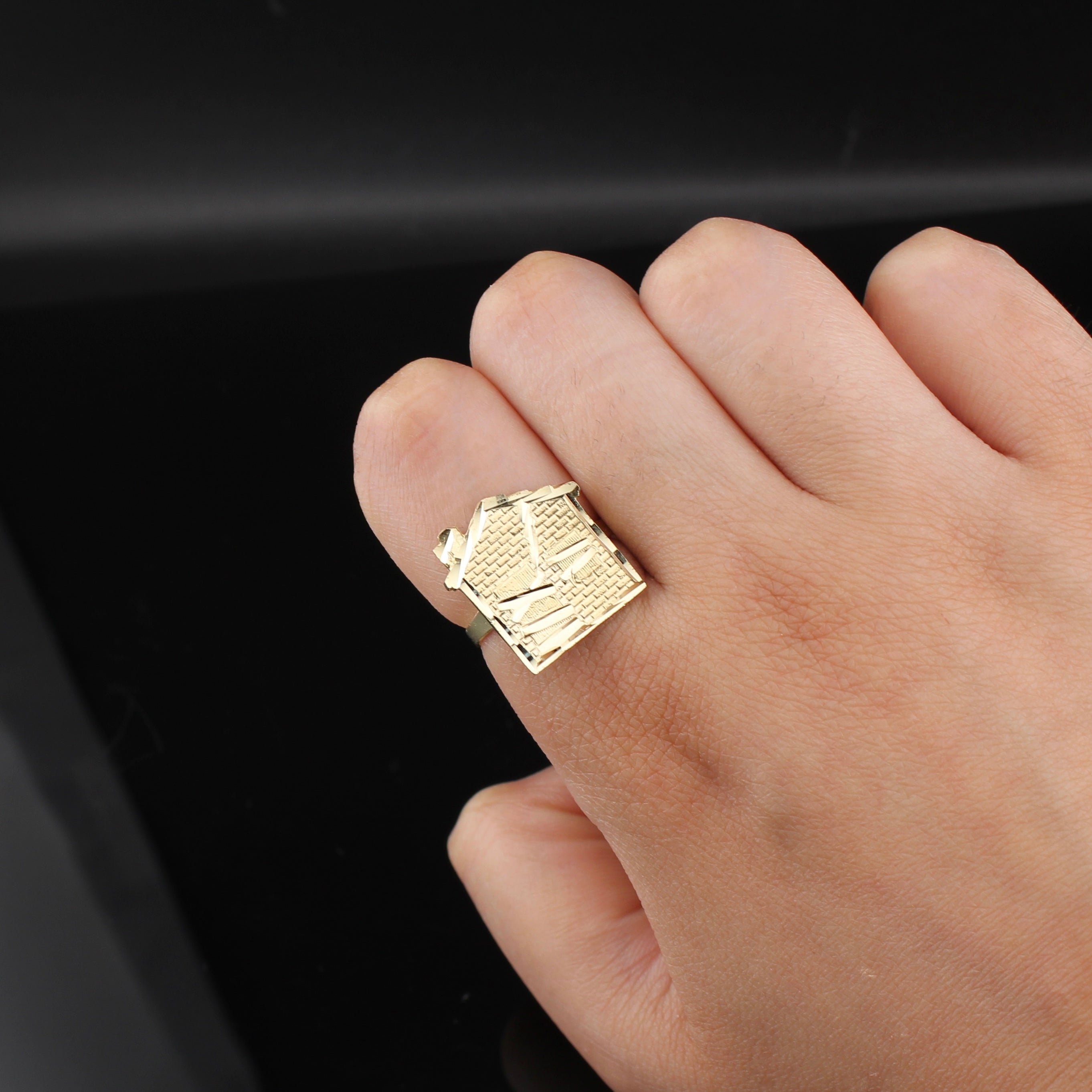 10K Gold Trap House Ring