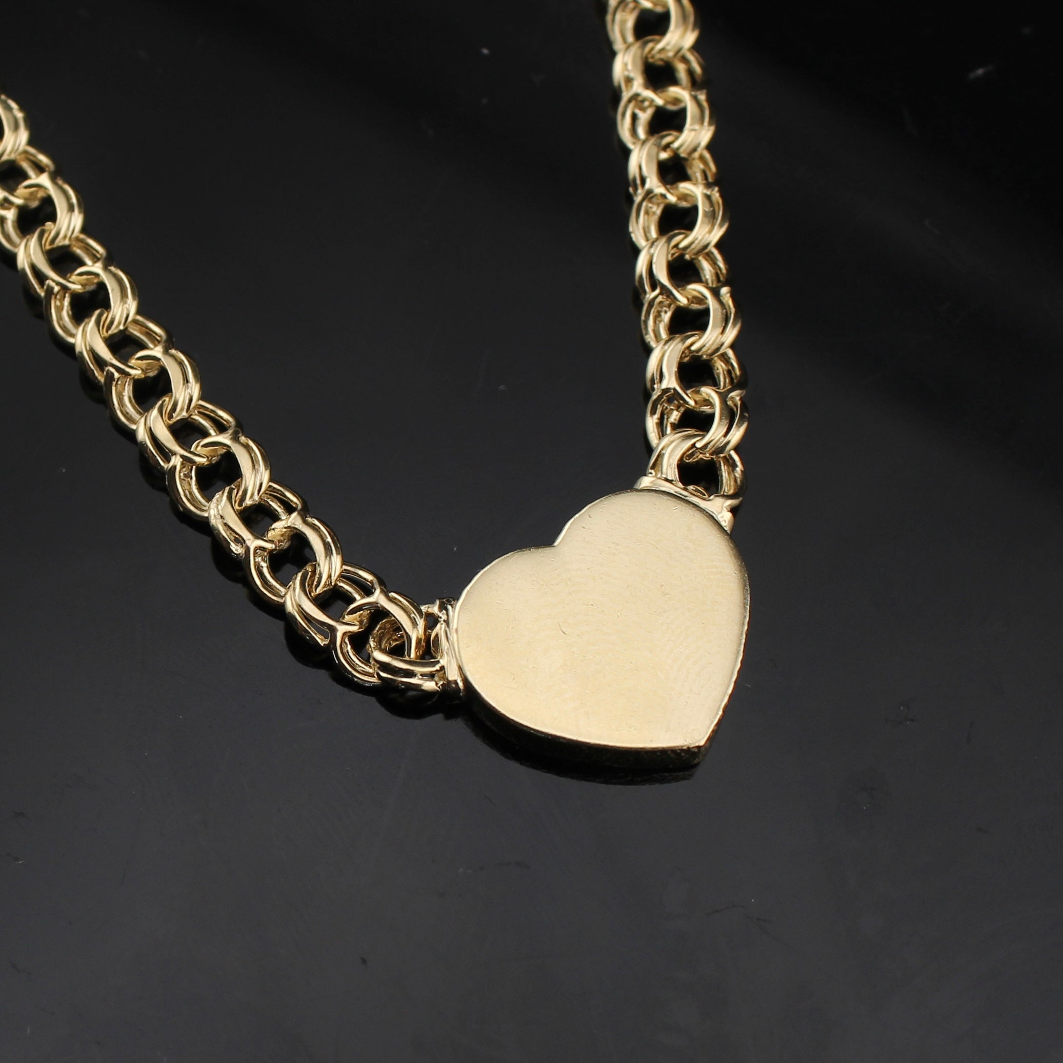 14K Heart Chino Chain