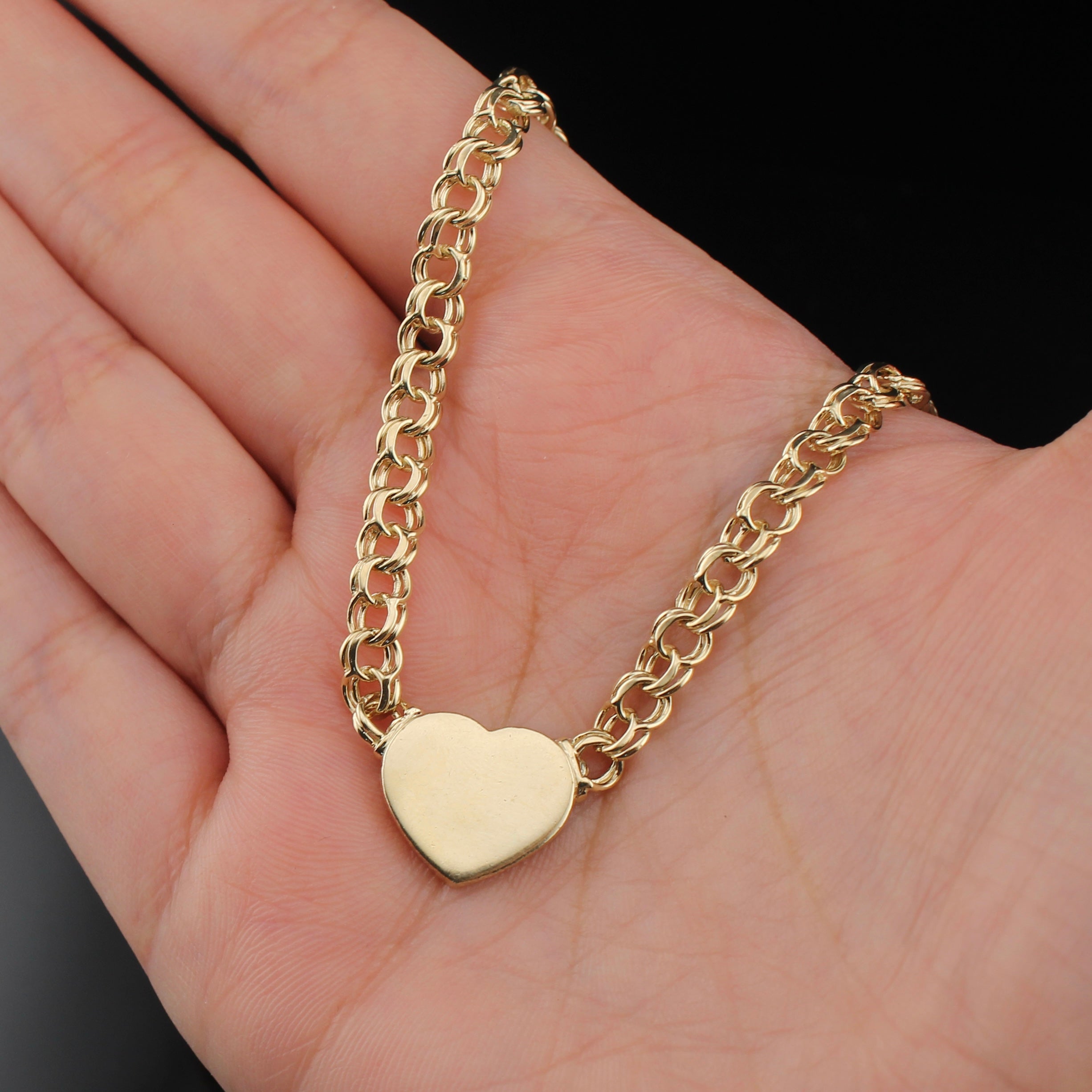 14K Heart Chino Chain