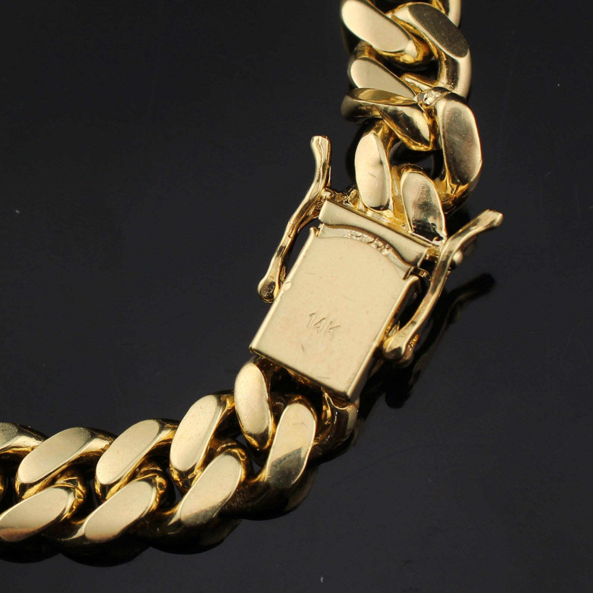 14K Miami Cuban Bracelets Solid