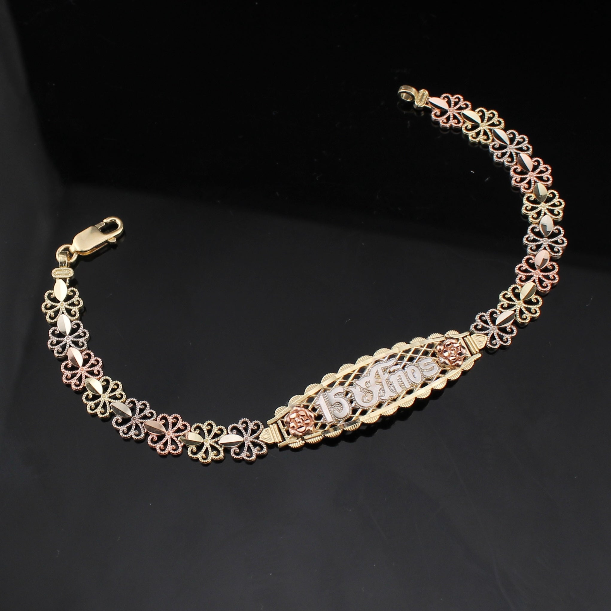 14K Gold Quinceanera Bracelet