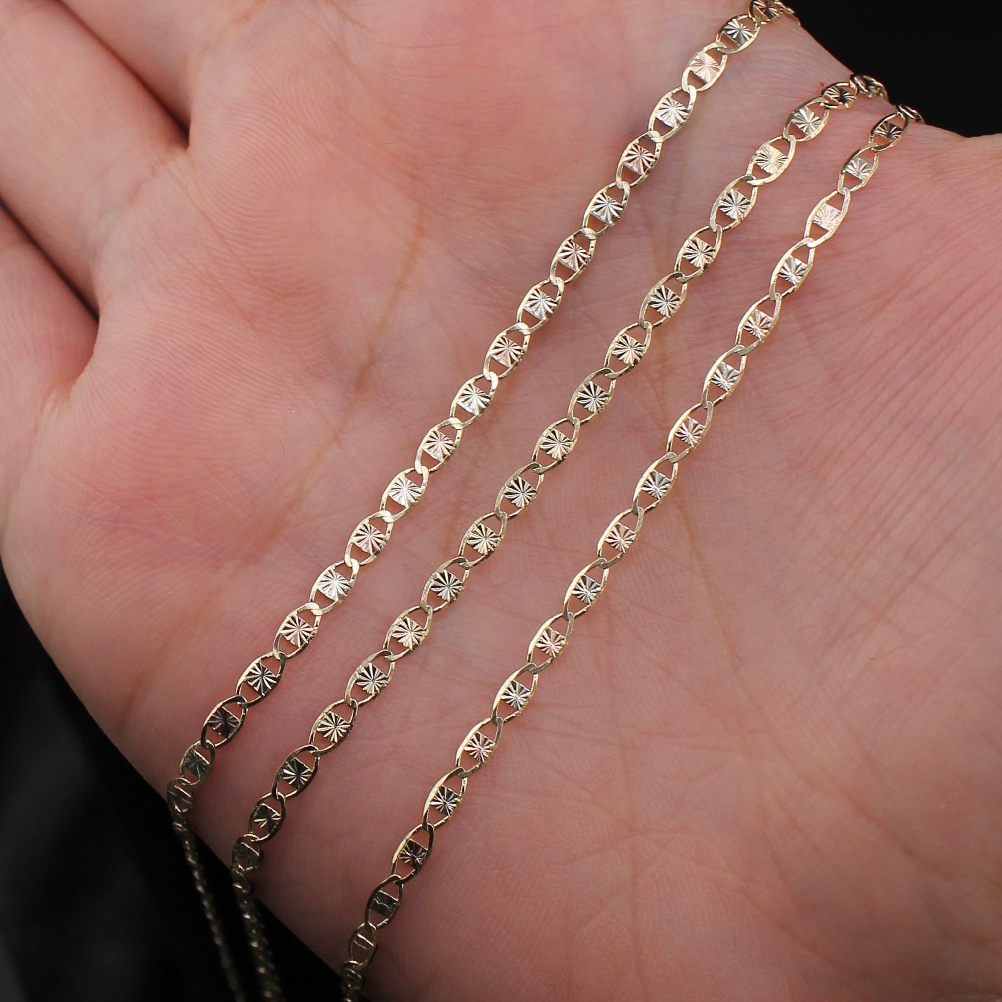 10K Gold Valentino Chains 2mm