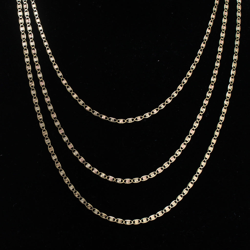 10K Gold Valentino Chains 2mm