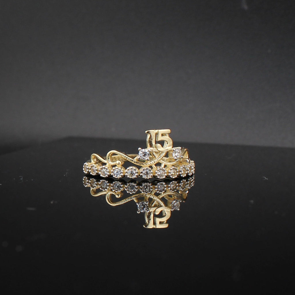 14K Gold Quinceañera Ring