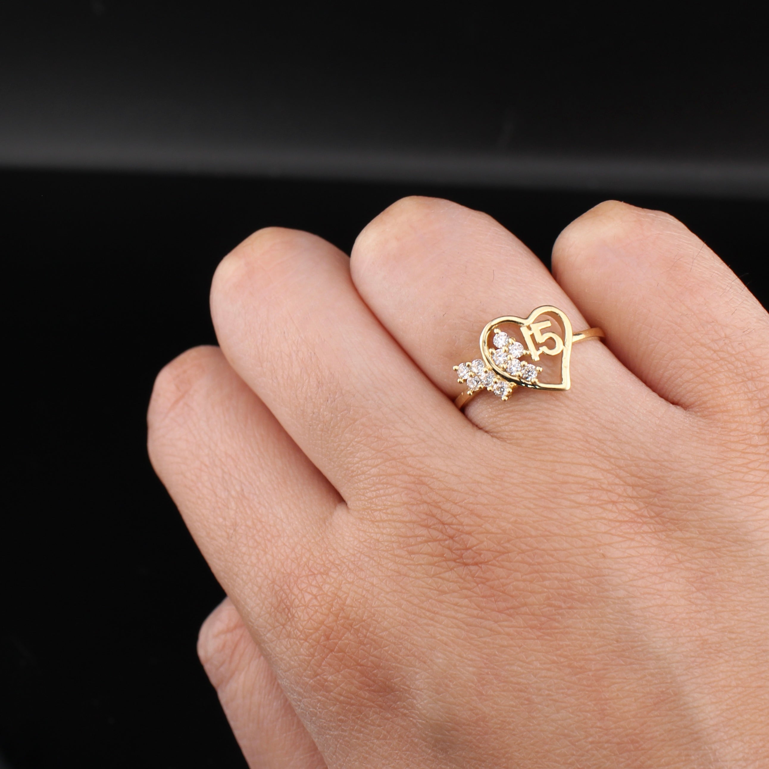 14K Gold Quinceañera Ring